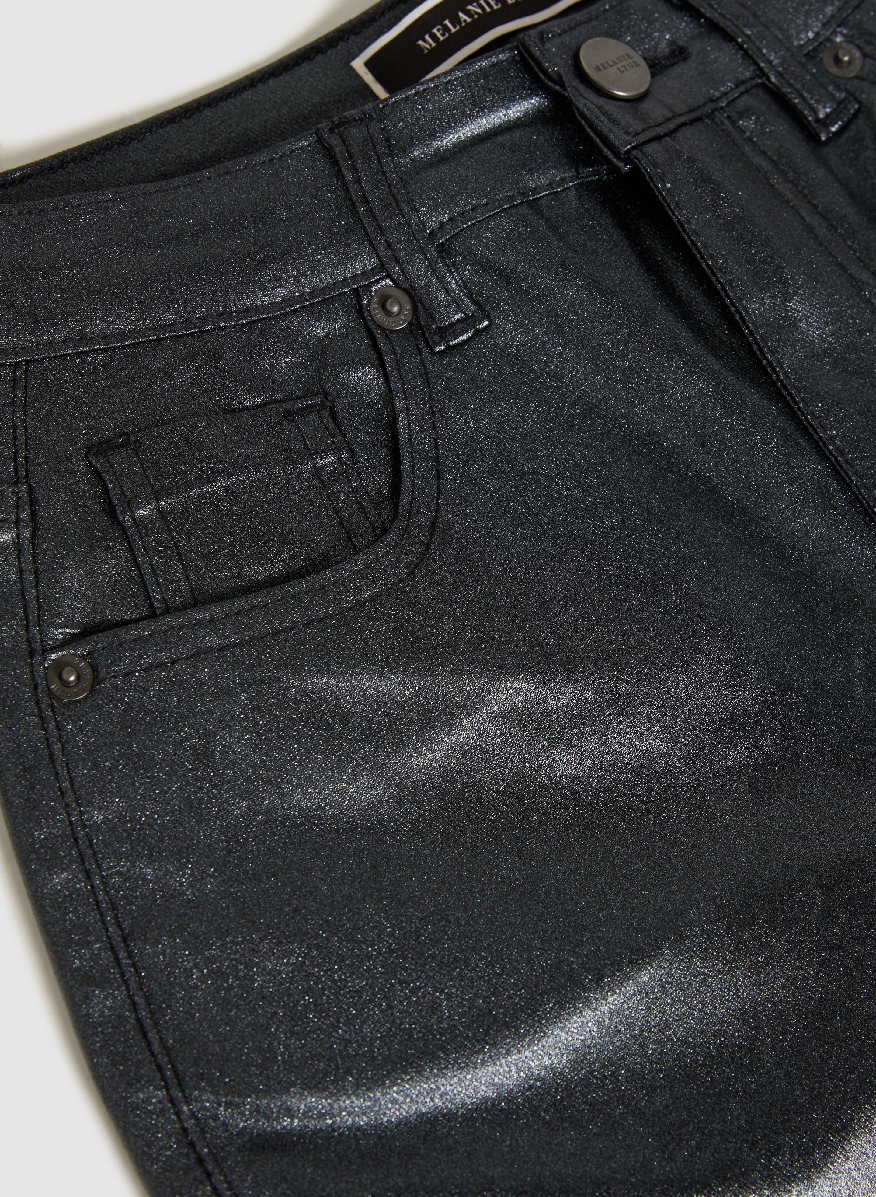 Coated Metallic Slim-Leg Jeans - Image 7