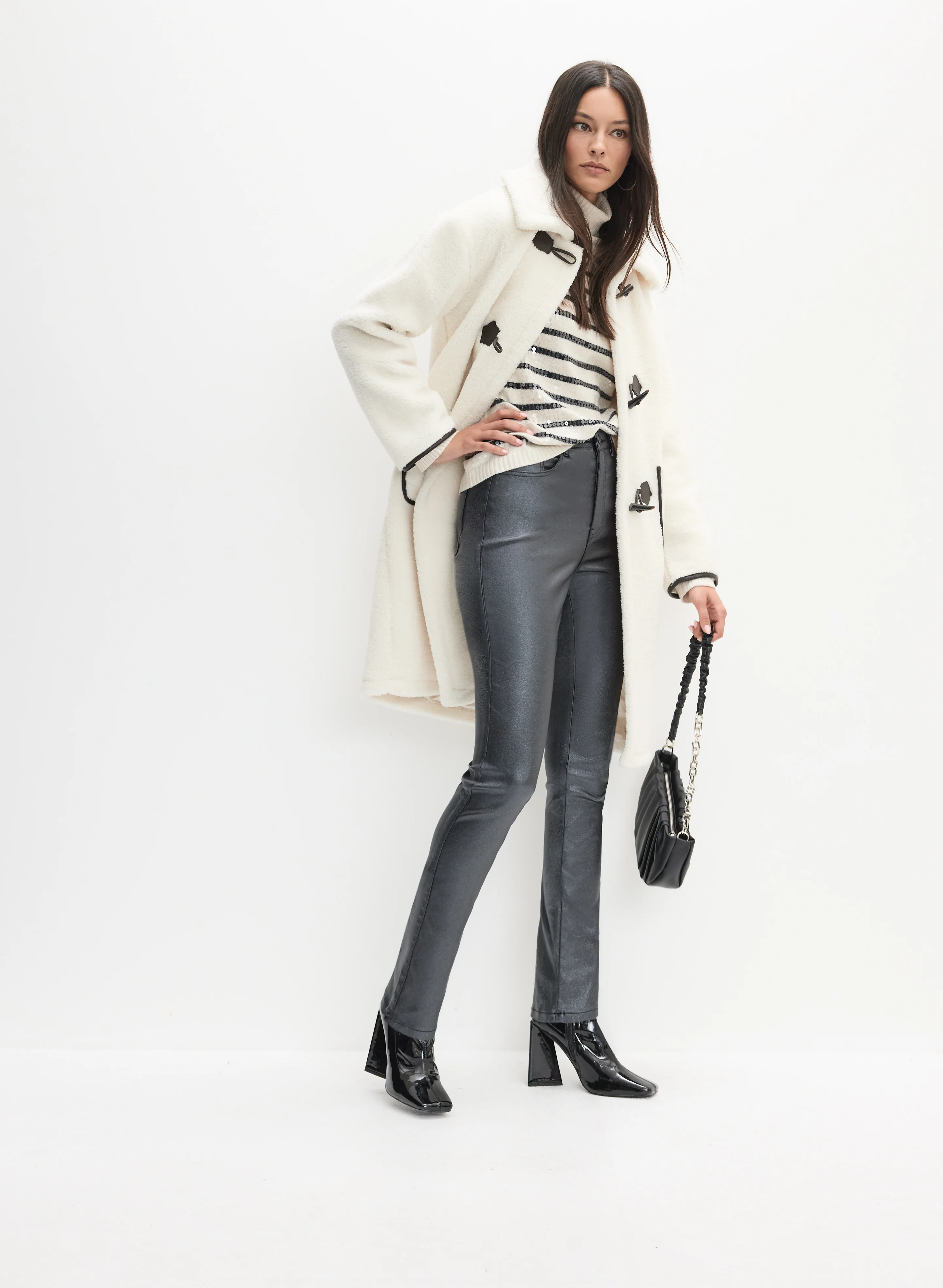 Coated Metallic Slim-Leg Jeans - Image 8