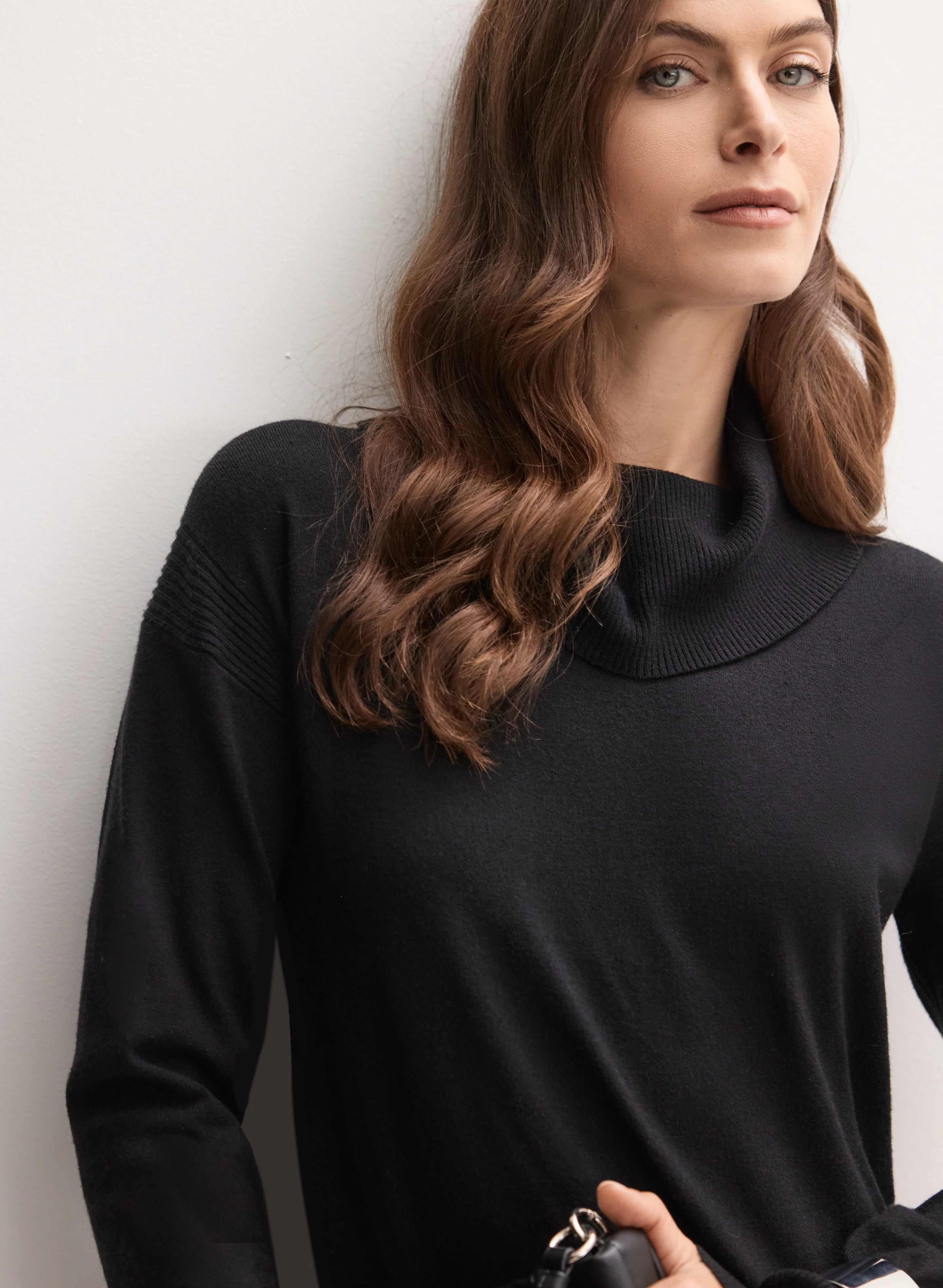 Colour Block Cowl Neck Sweater - Image 3