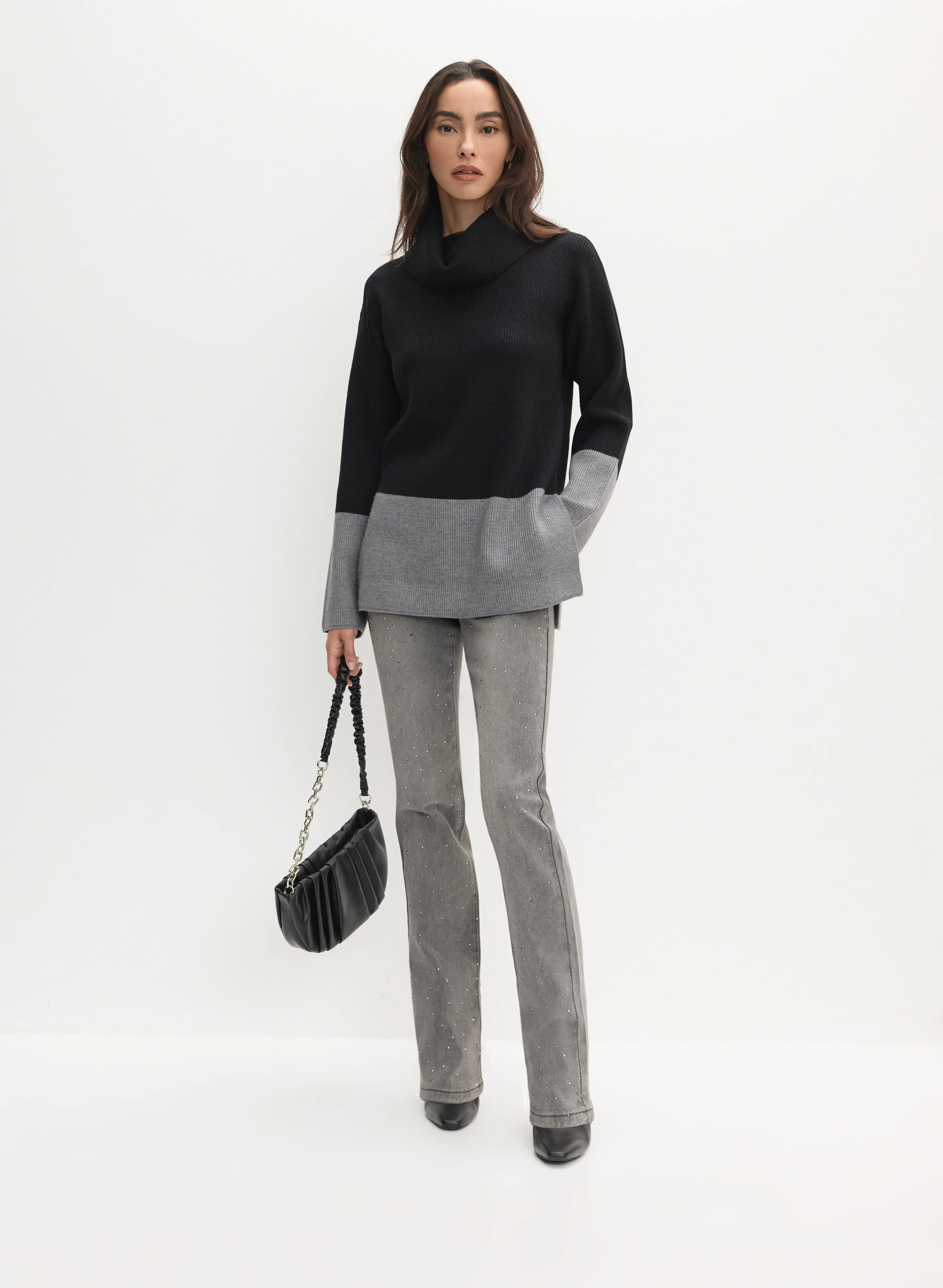 Colour-Block Tunic Sweater - Image 3