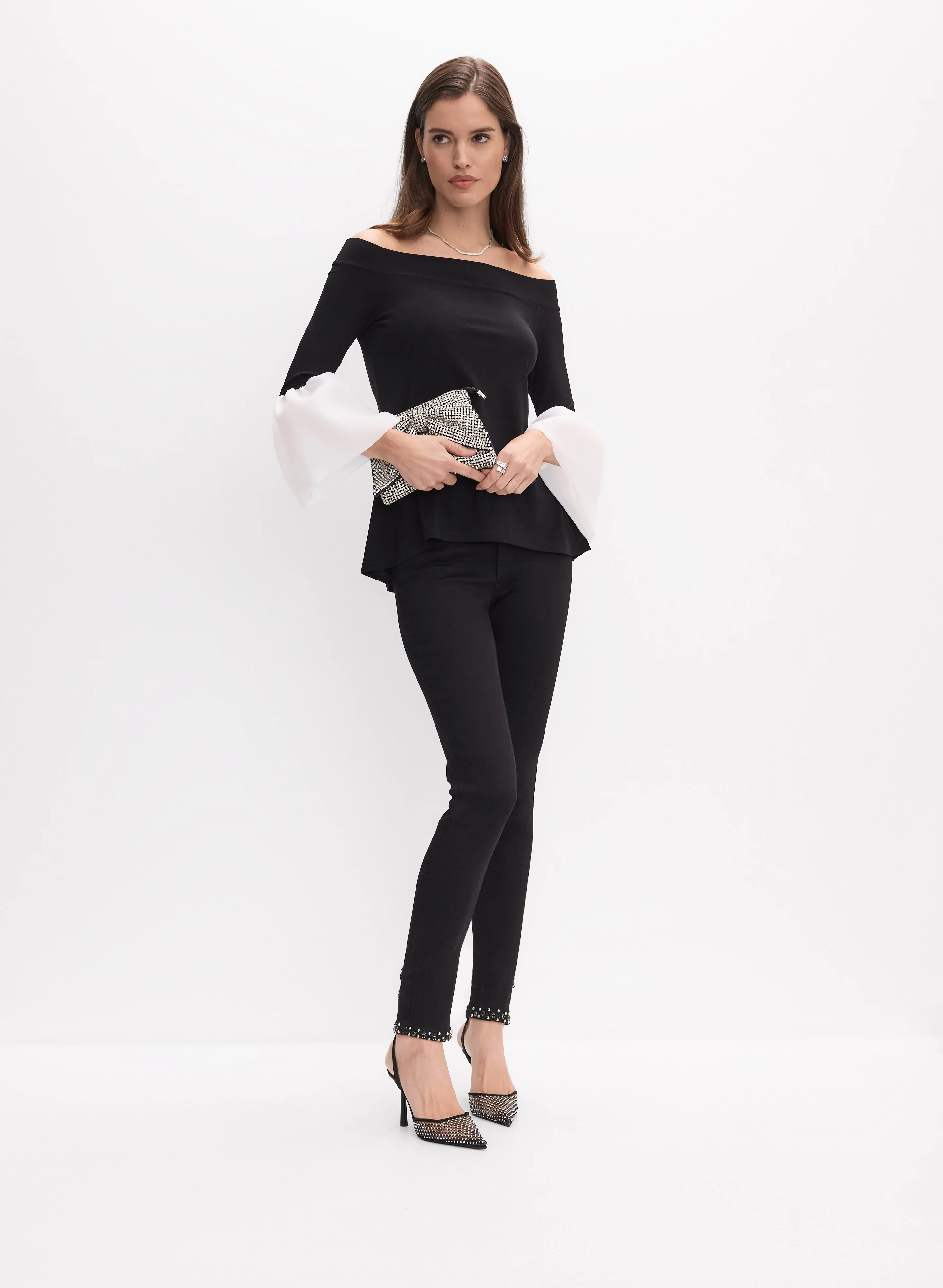 Contrast Bell Cuff Top - Image 3