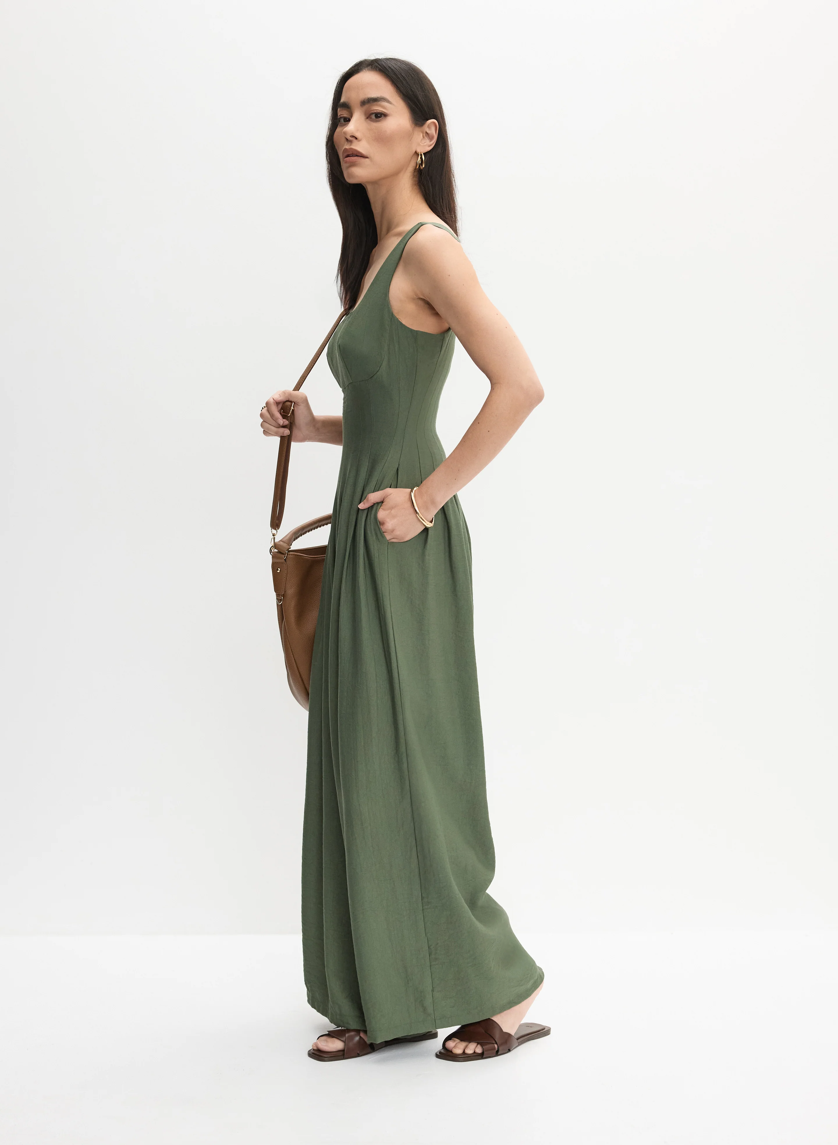 Corset Effect Wide Leg Jumpsuit - Image 4