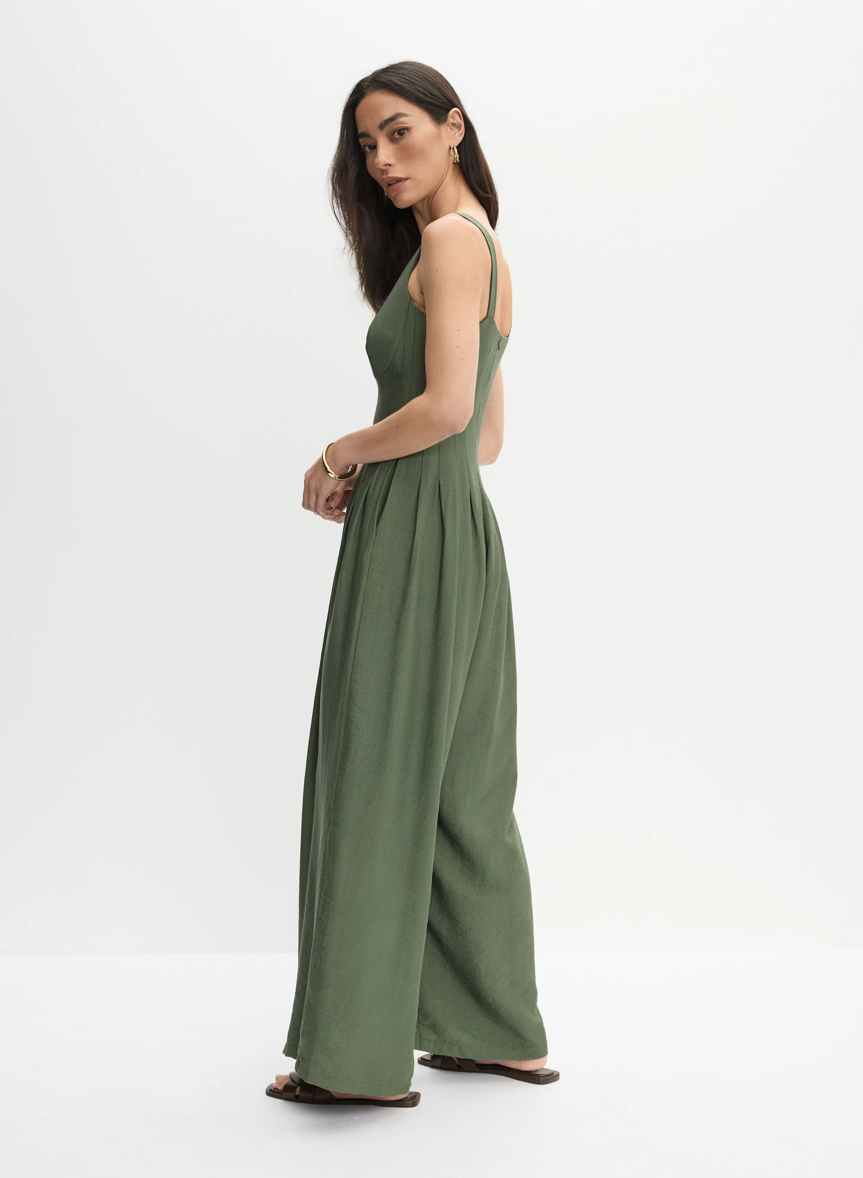 Corset Effect Wide Leg Jumpsuit - Image 5
