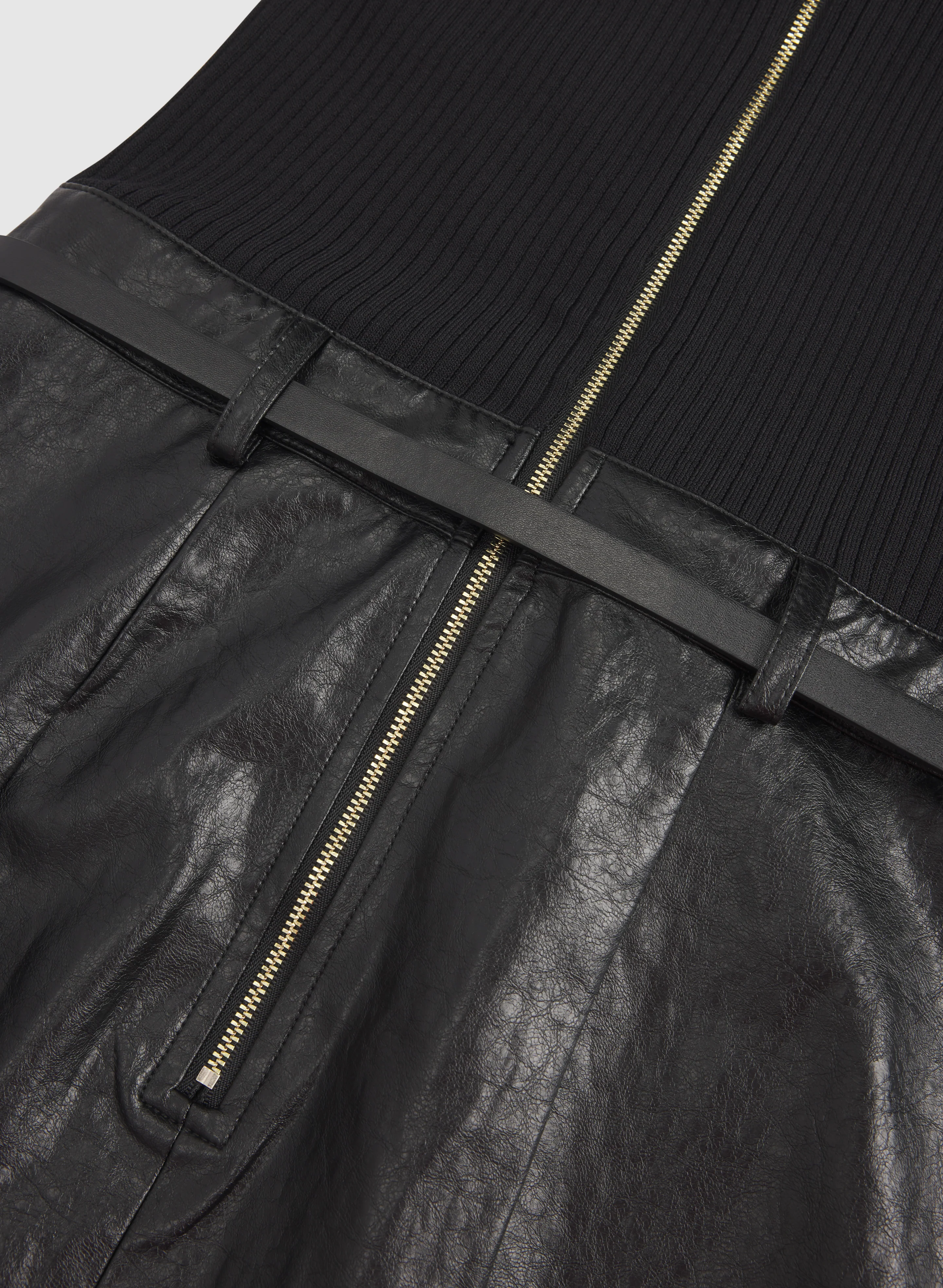 Crackled Vegan Leather Dress - Image 6