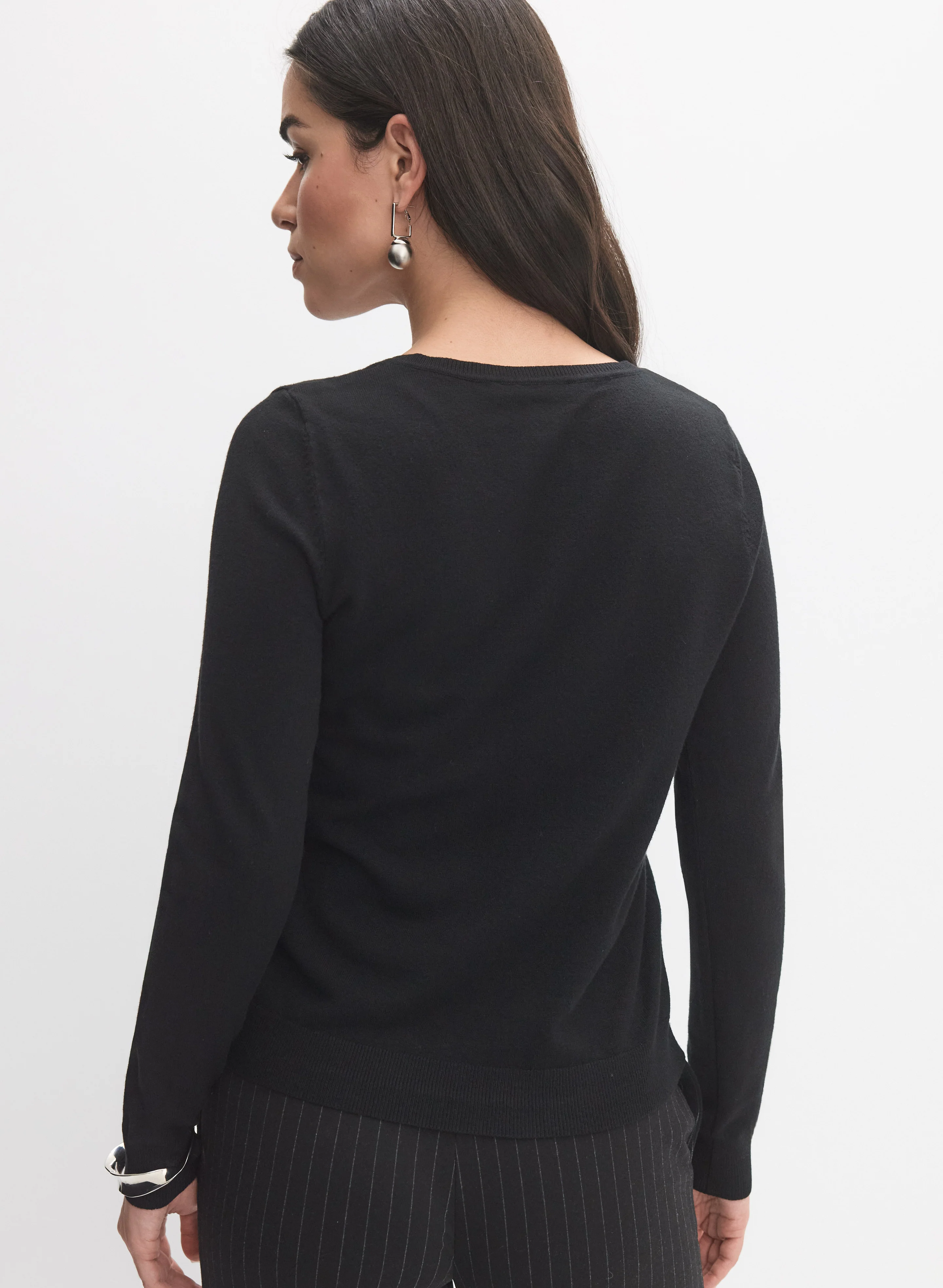 Crew Neck Cardigan - Image 4