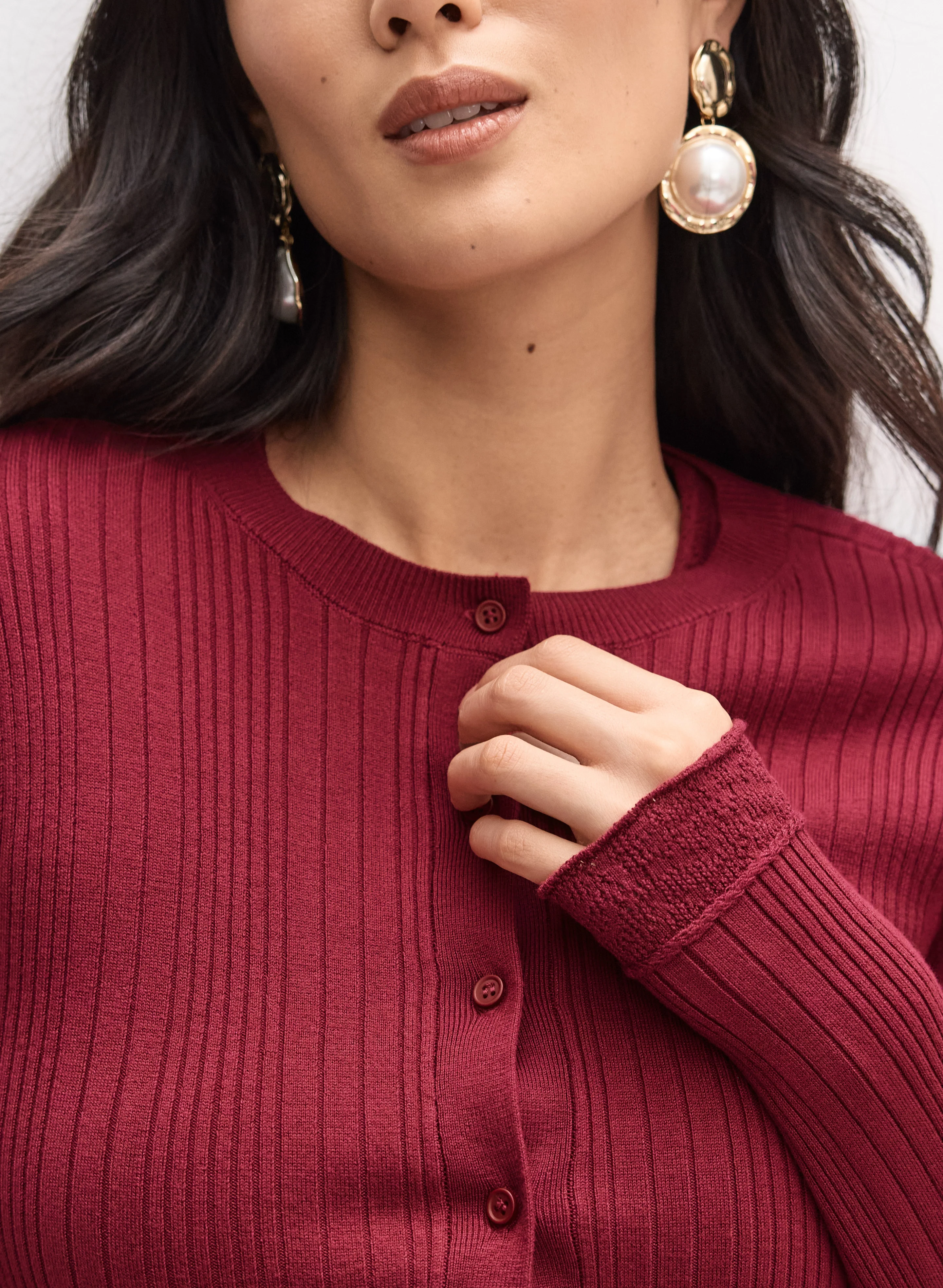 Crew Neck Cardigan - Image 3