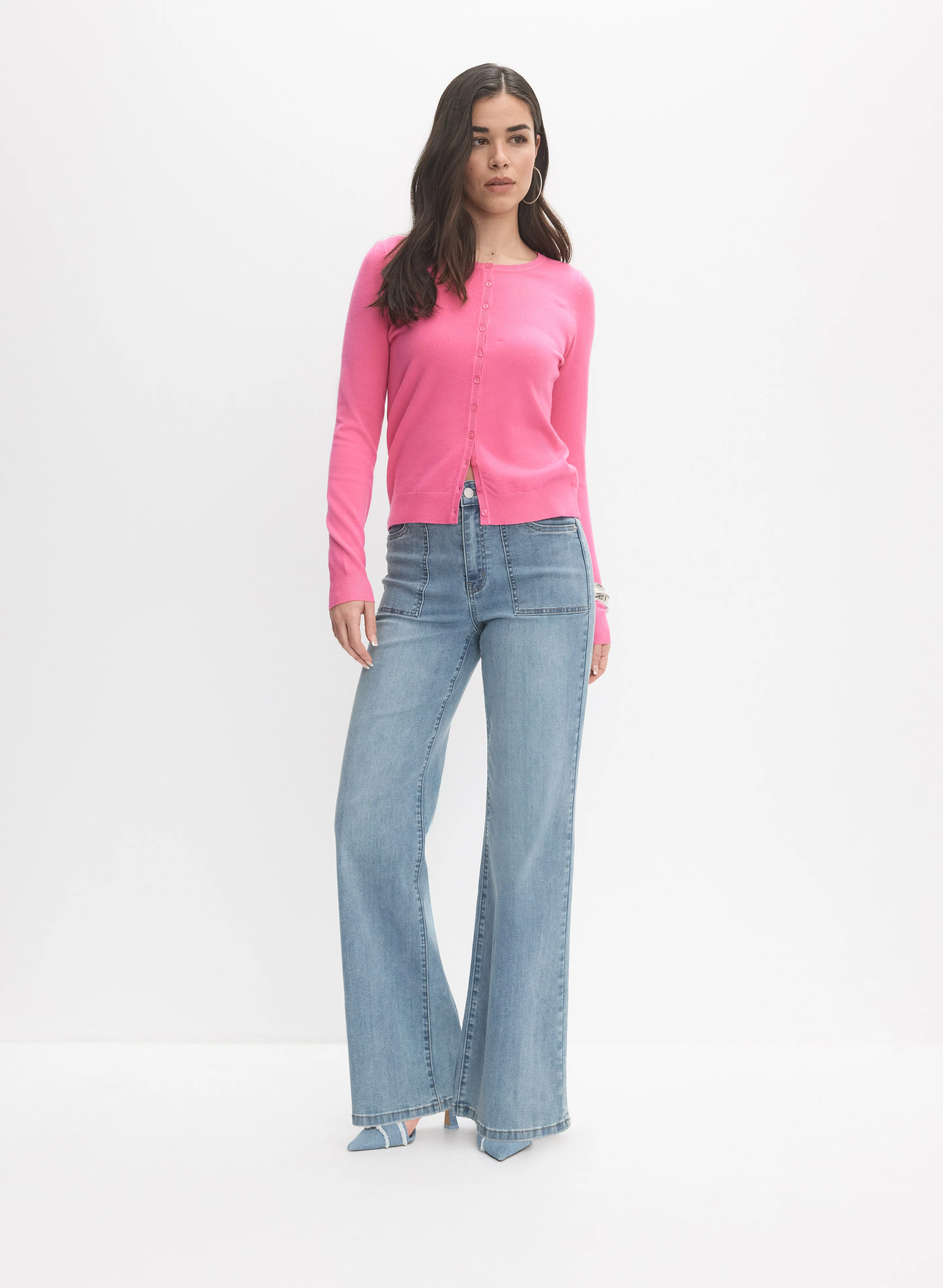Crew Neck Cardigan - Image 3