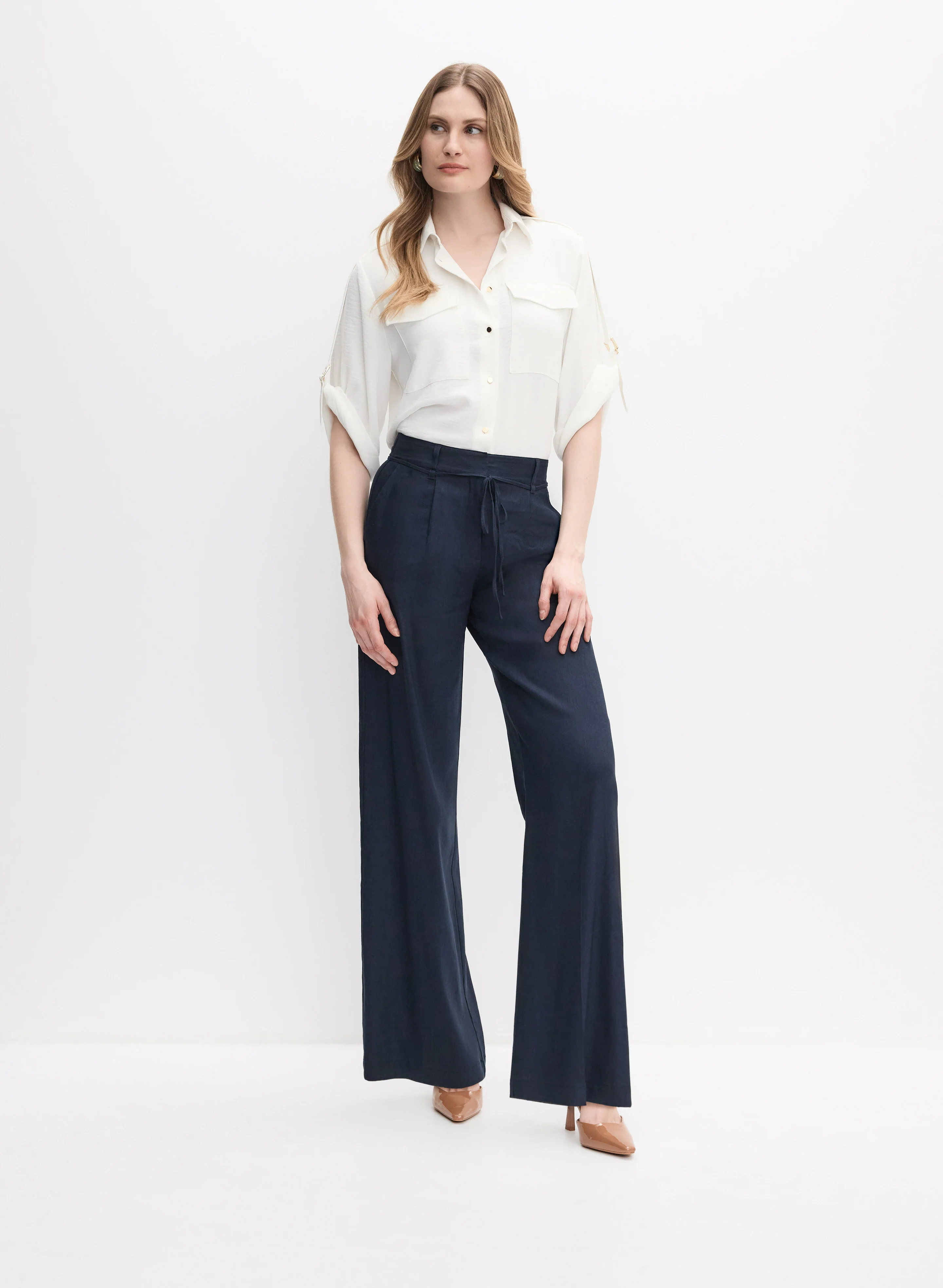 Crinkle Button-Down Blouse - Image 3