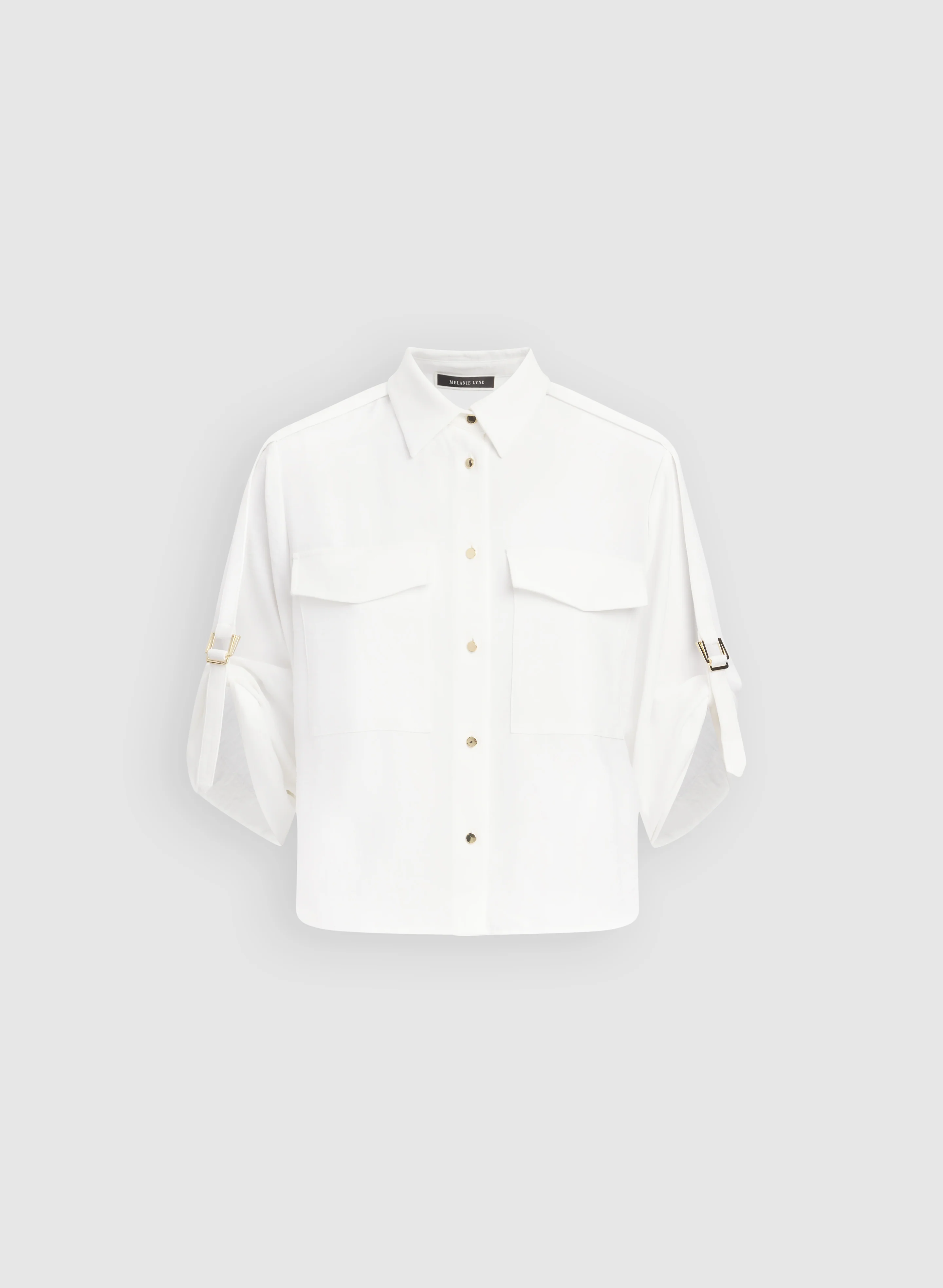 Crinkle Button-Down Blouse - Image 7