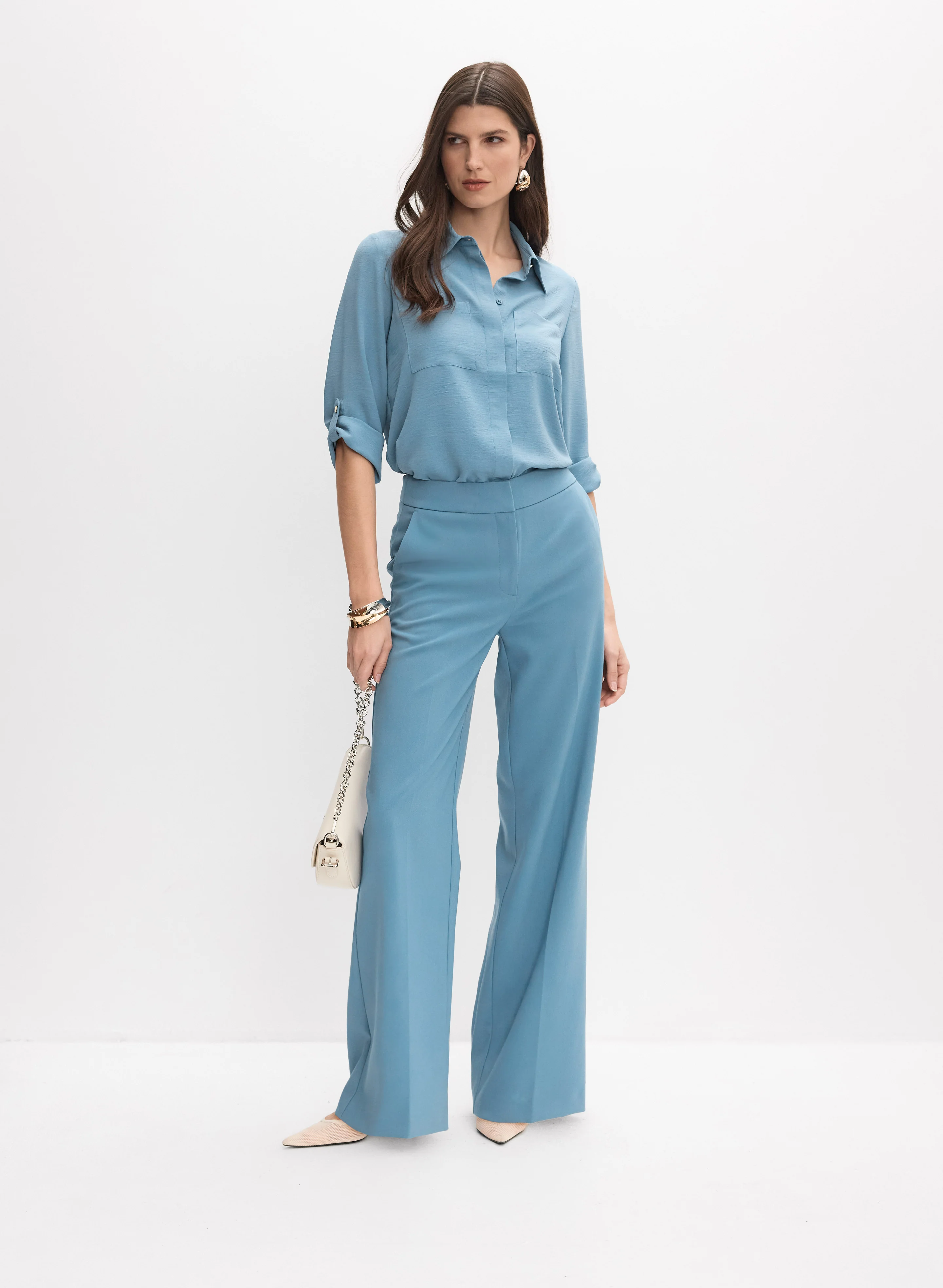 Crinkled Button-Down Tunic - Image 3