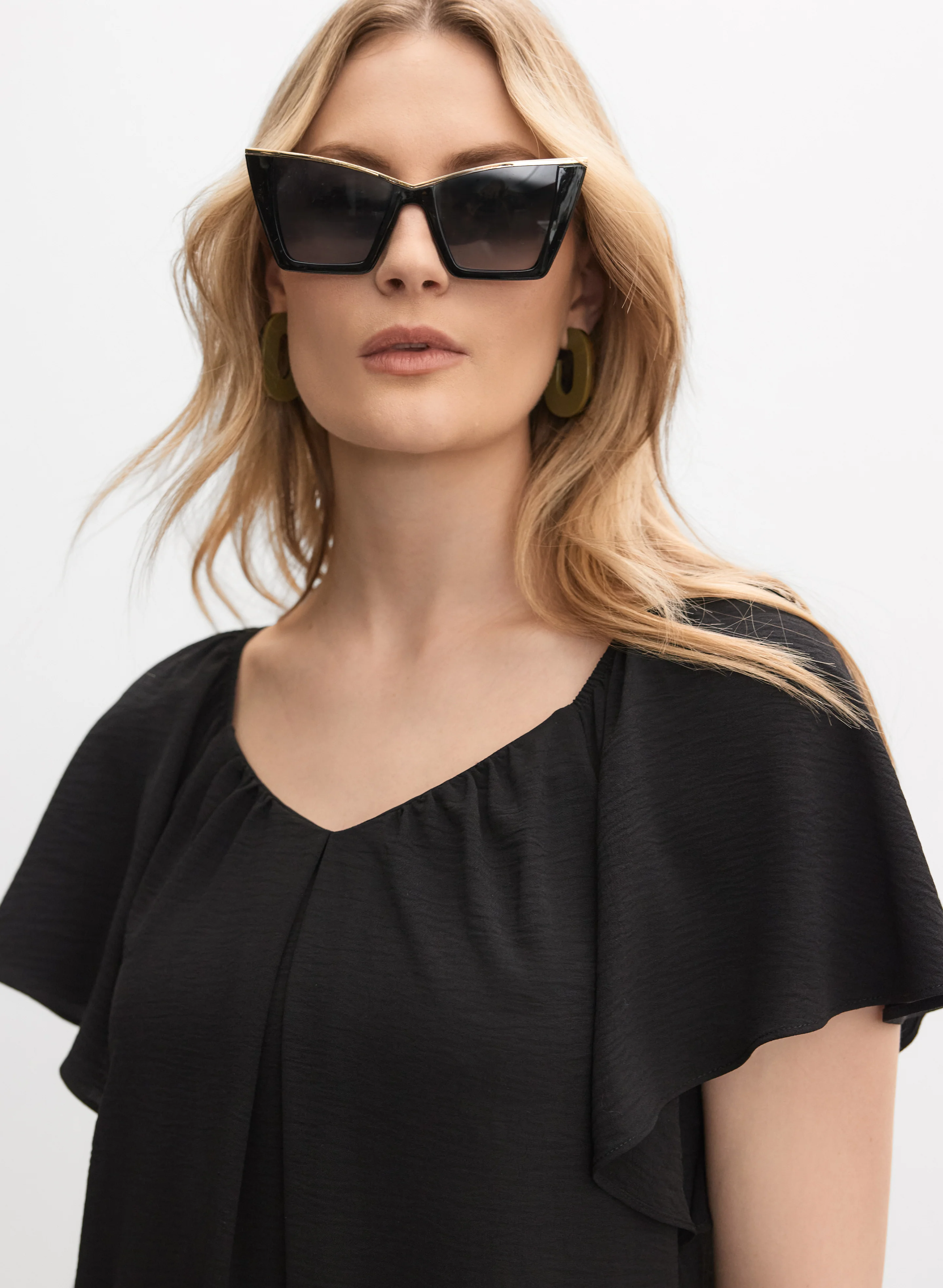 Crinkled V-Neck Dress - Image 3