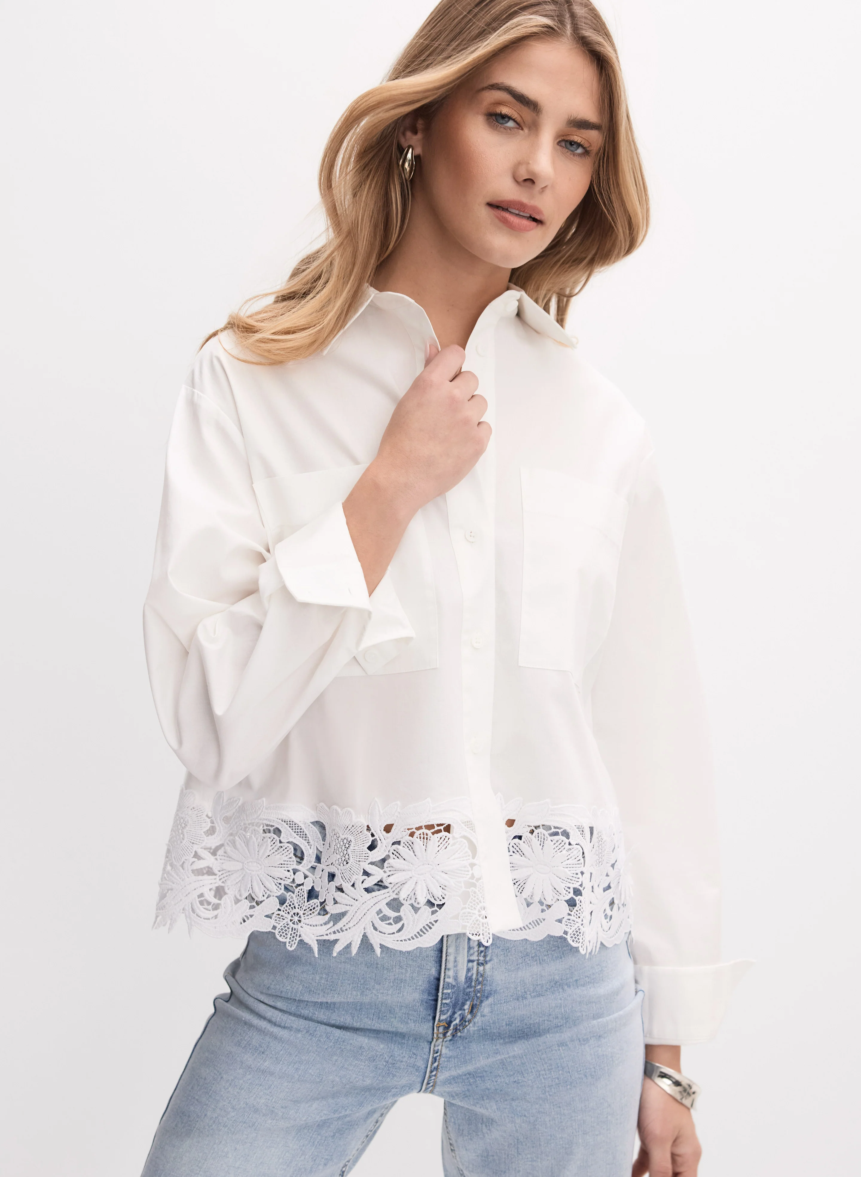 Crochet Trim Blouse