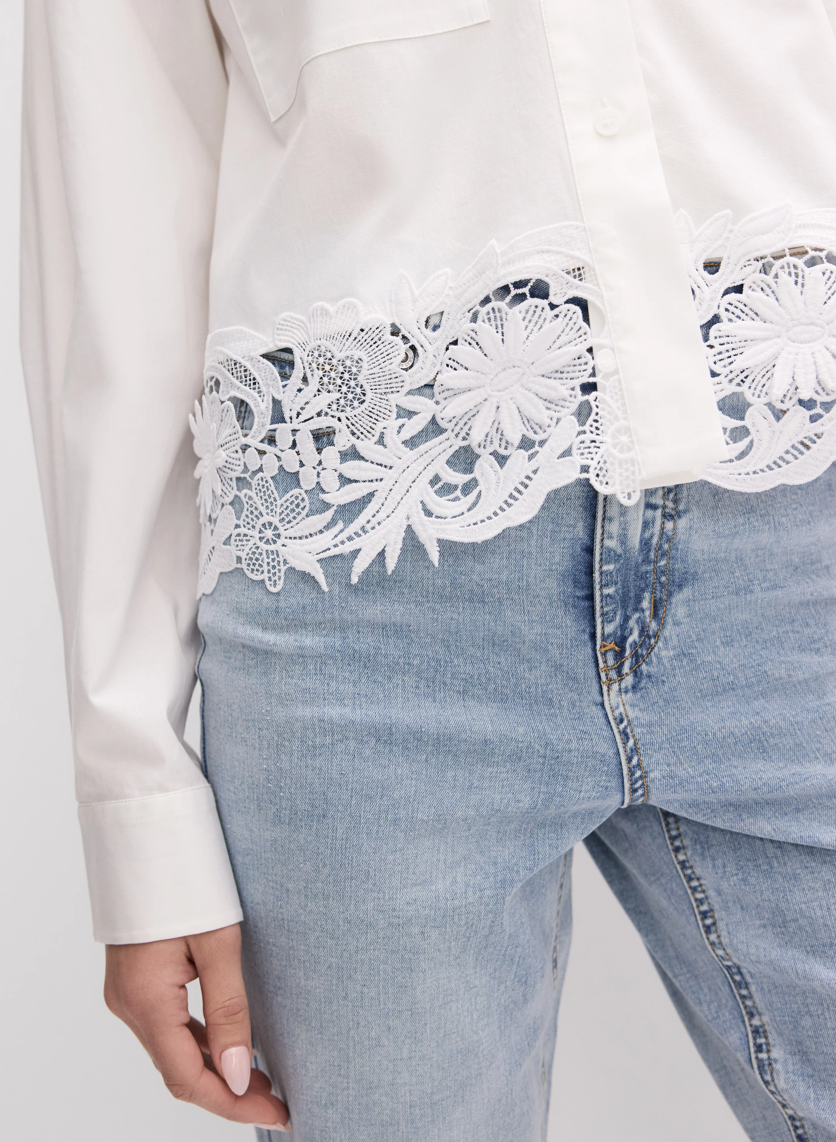 Crochet Trim Blouse - Image 5