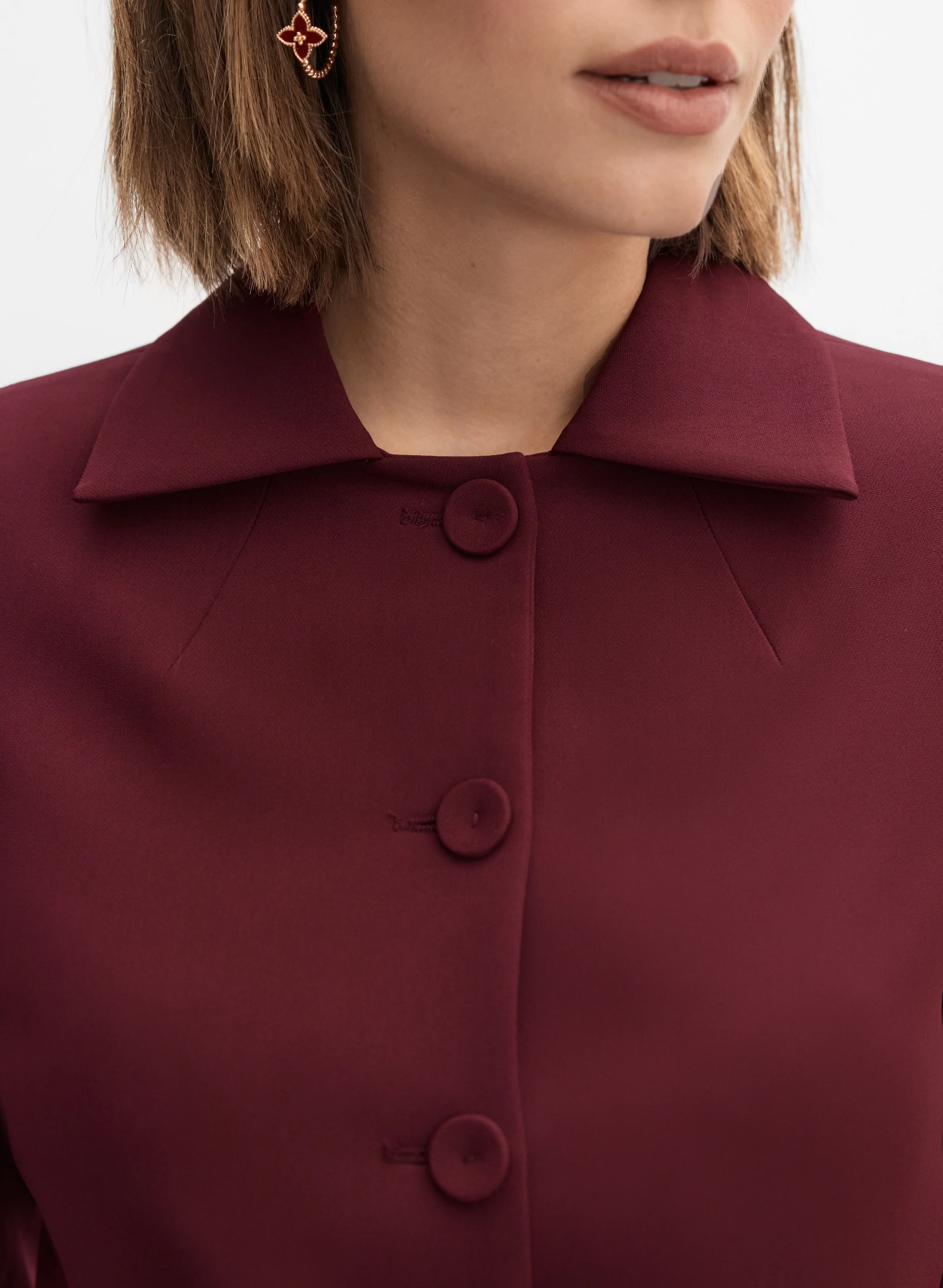 Cropped Button-Down Blazer - Image 3