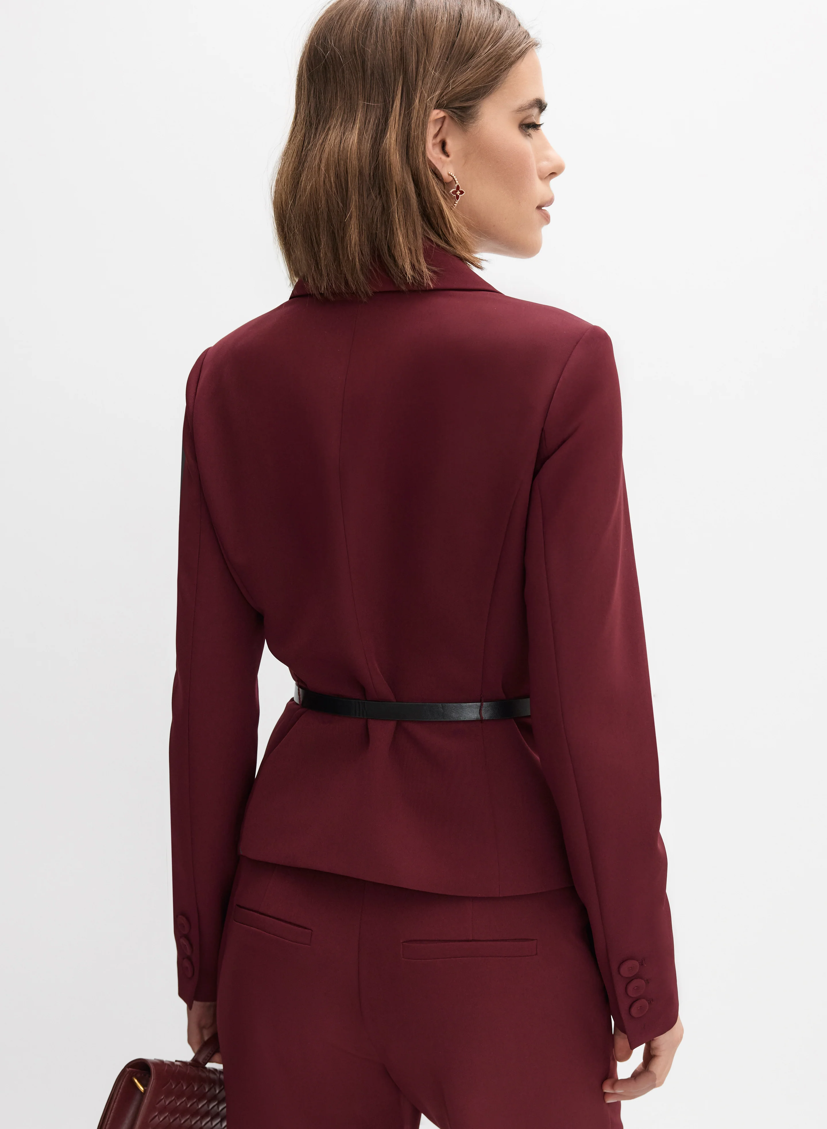 Cropped Button-Down Blazer - Image 4
