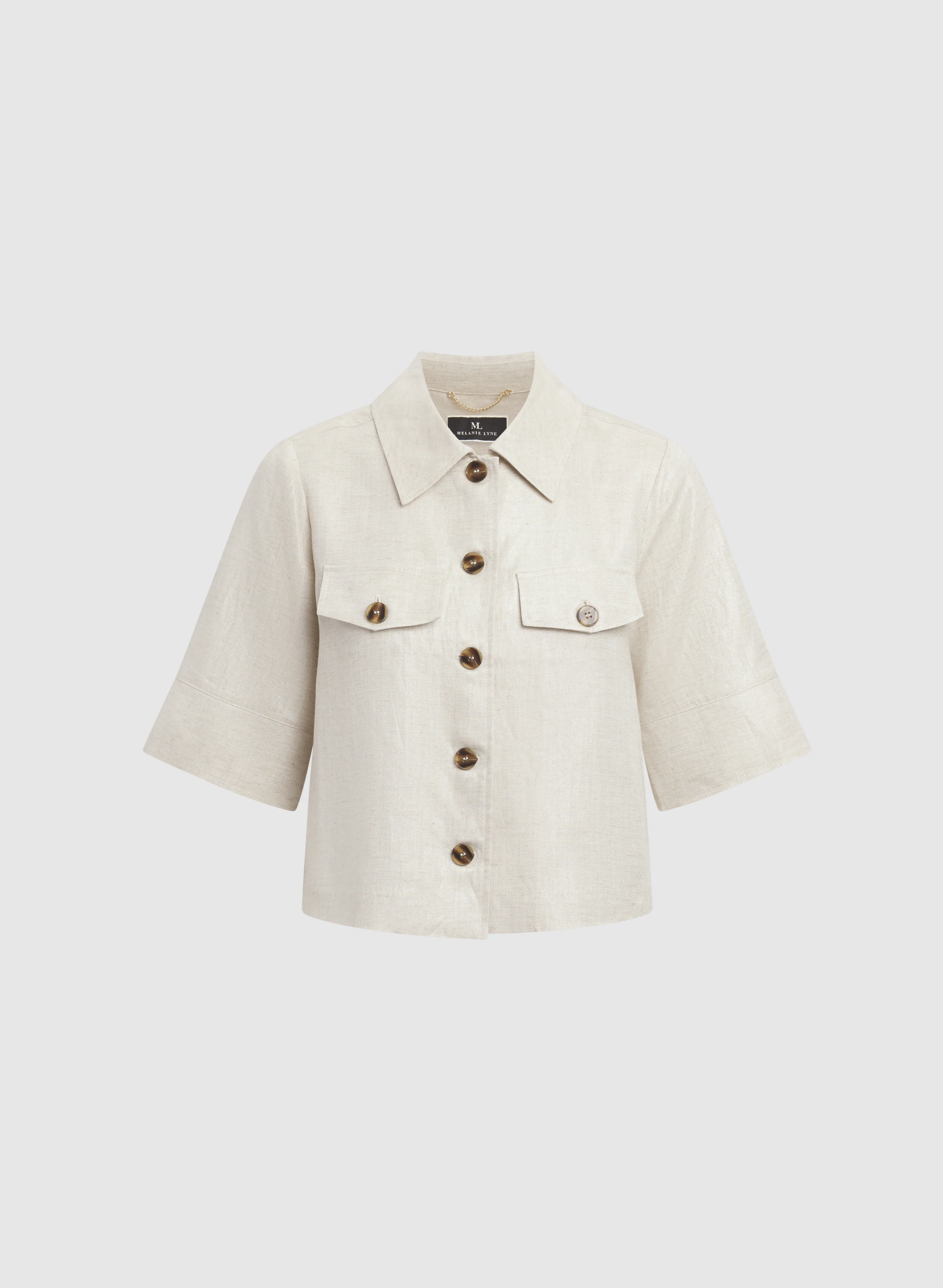 Cropped Button-Down Jacket - Image 6