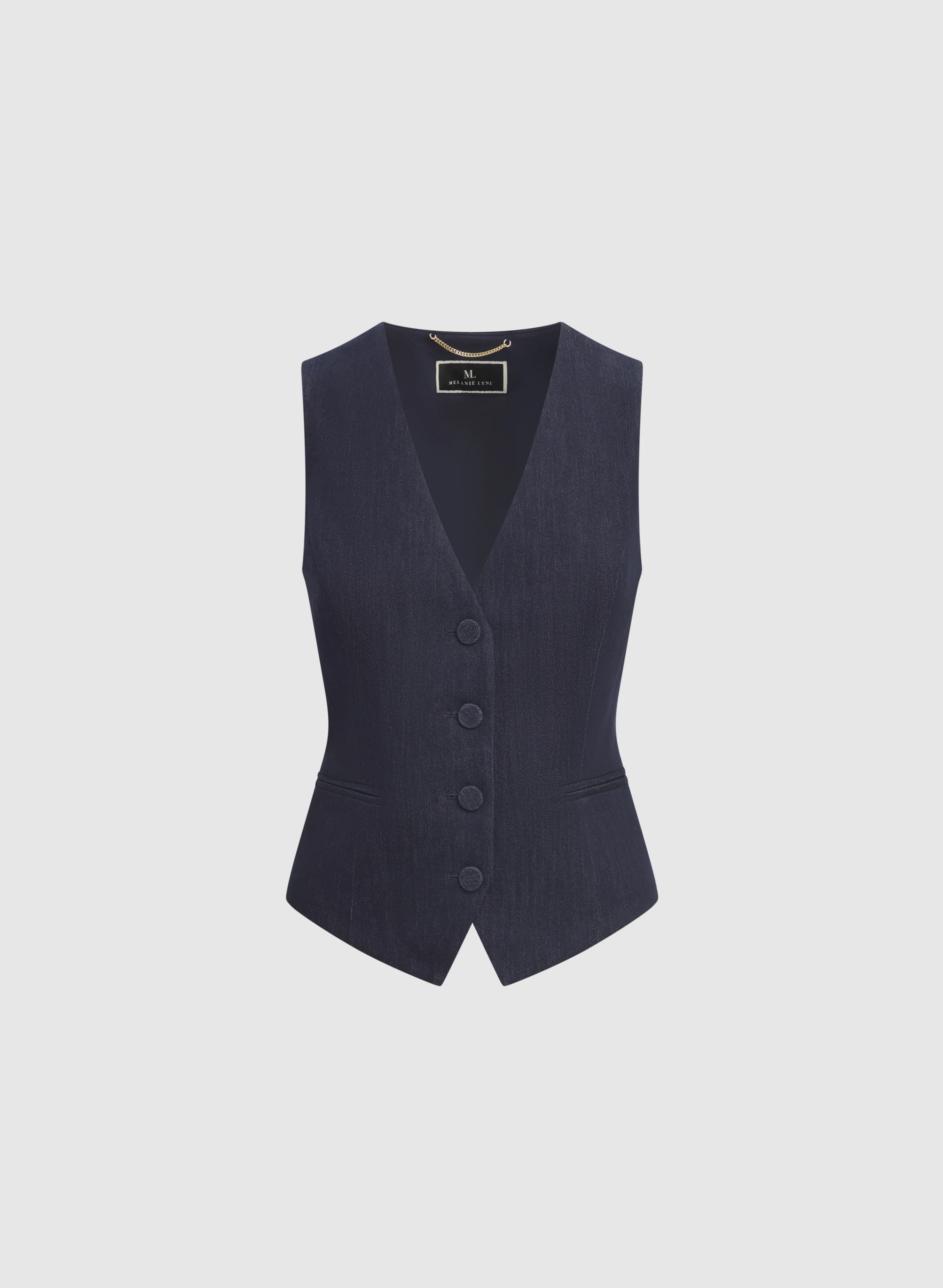 Cropped Denim Vest - Image 6