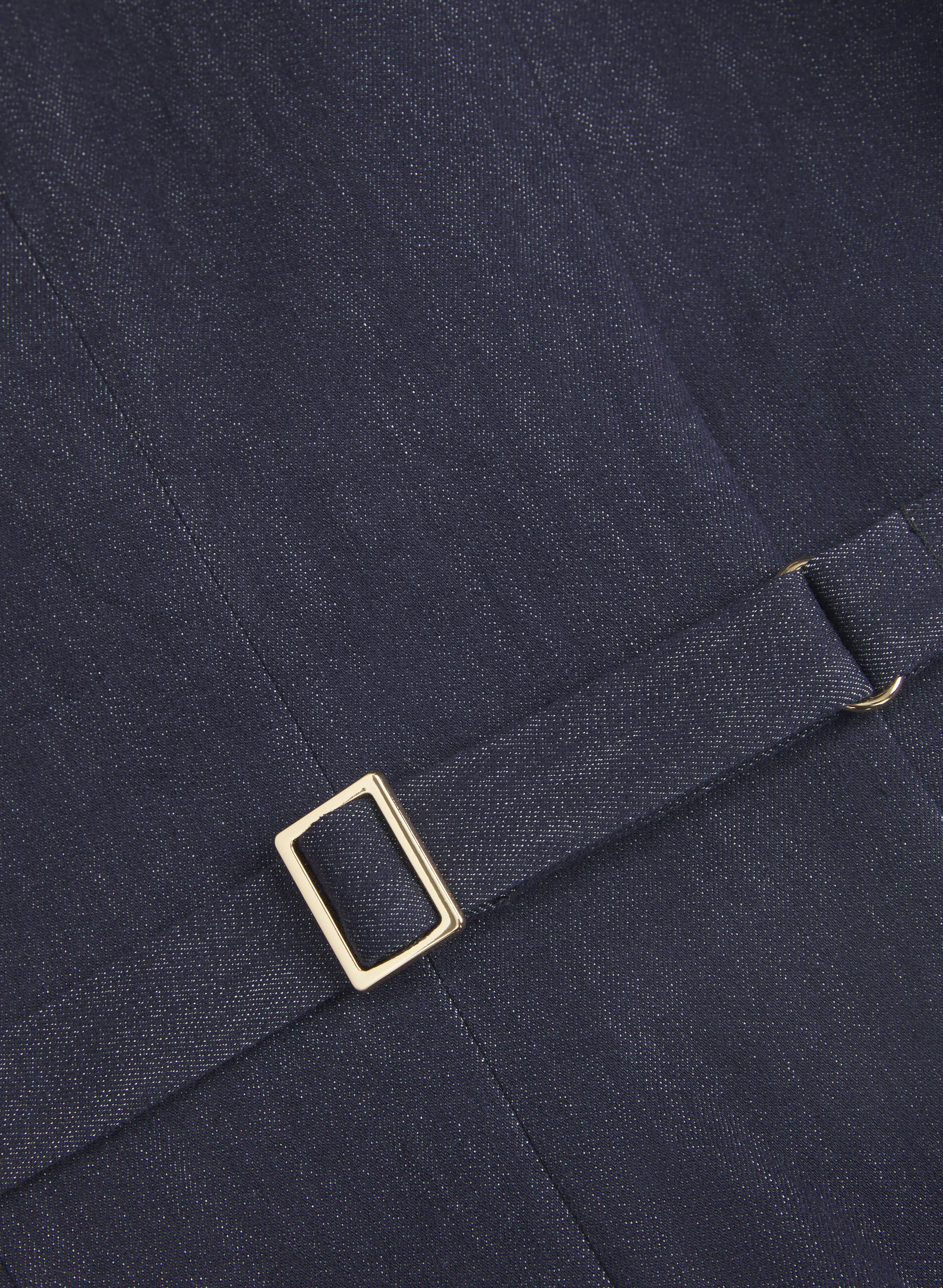 Cropped Denim Vest - Image 7