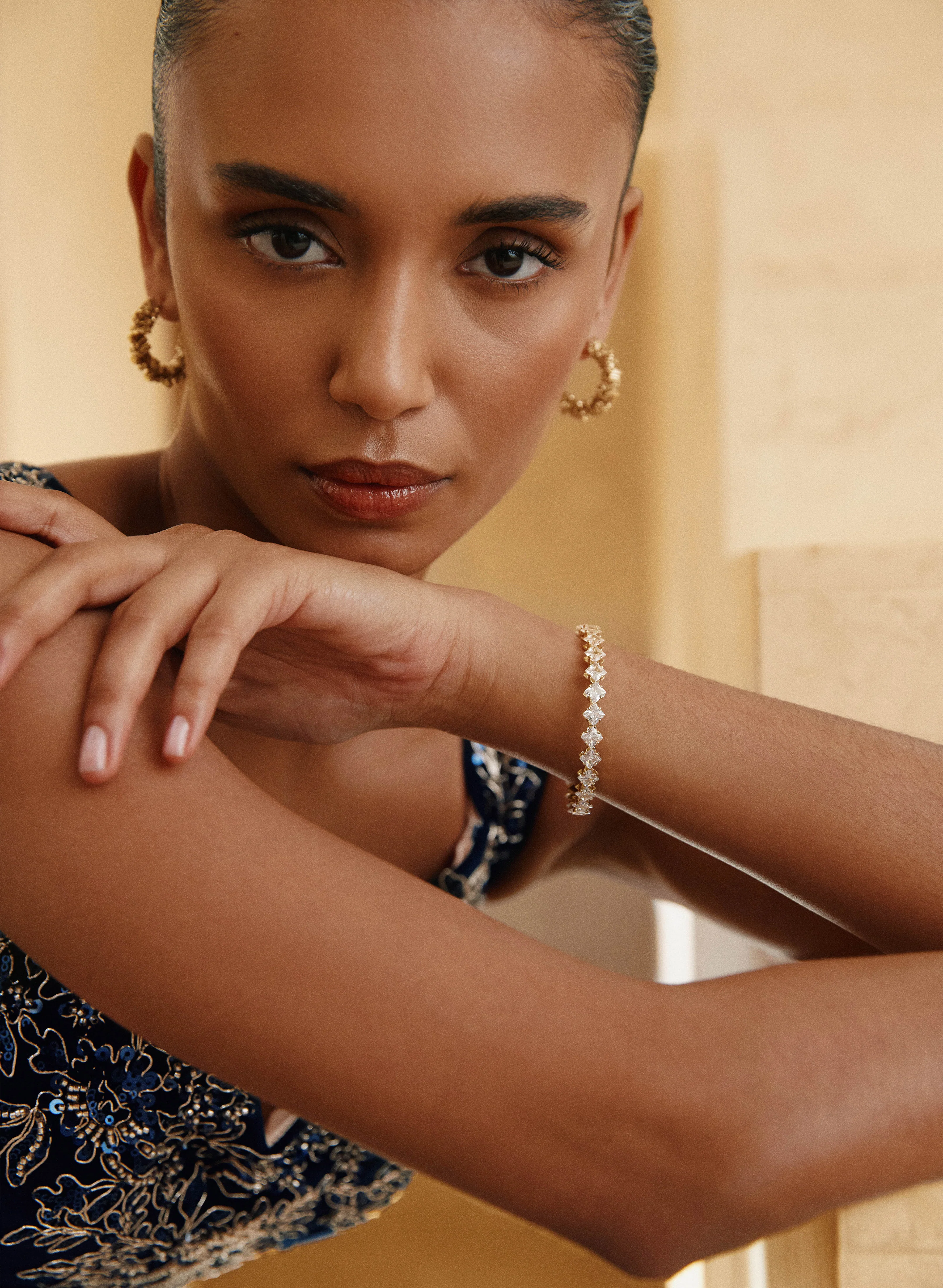 Cubic Zirconia Bangle Bracelet - Image 2