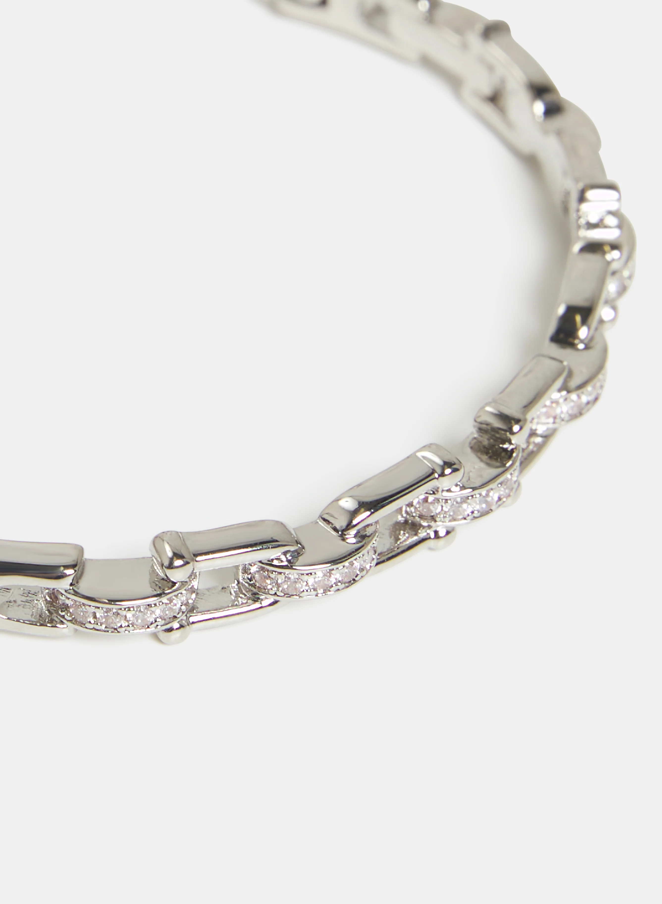 Cubic Zirconia Chain Link Bracelet - Image 2