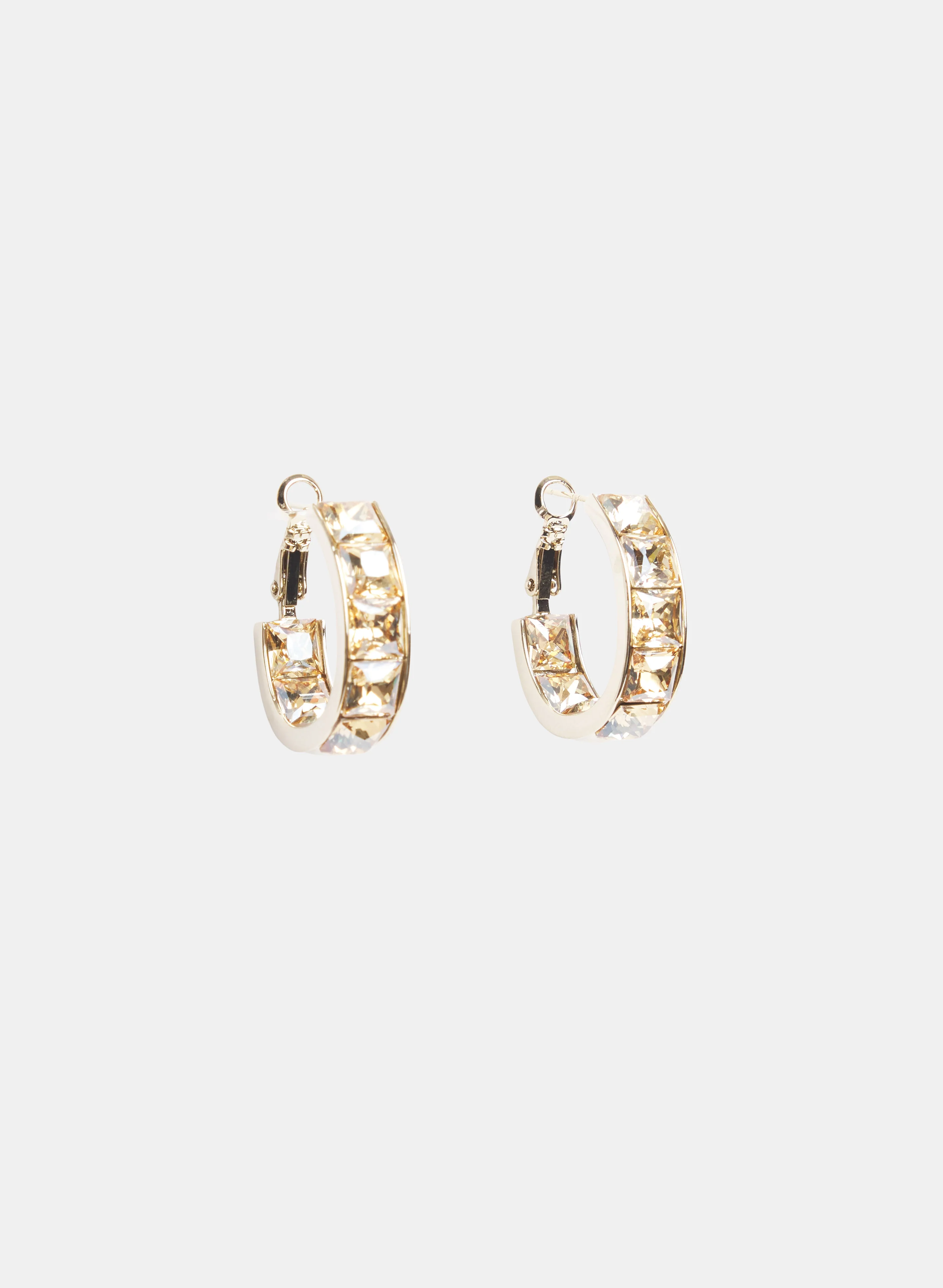 Cubic Zirconia Hoop Earrings - Image 2
