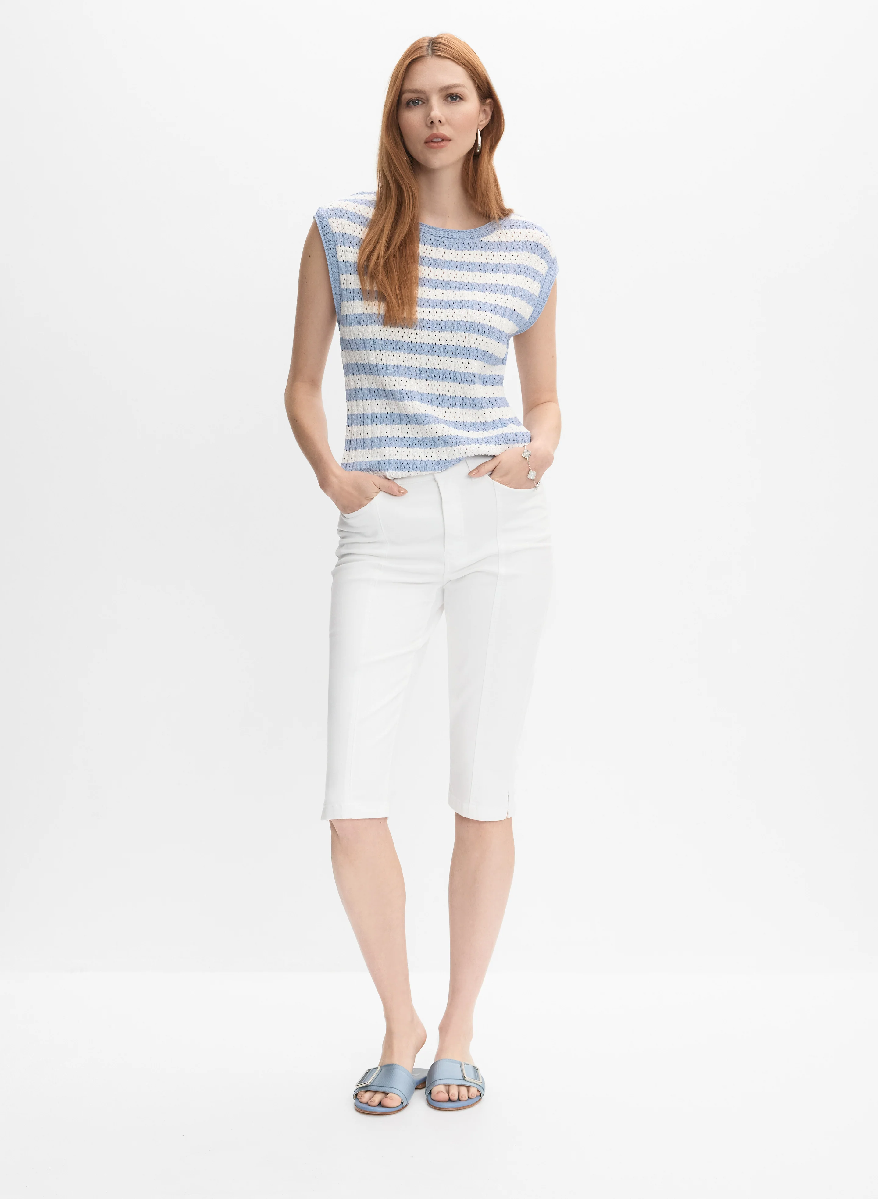 Denim Slim-Leg Capris - Image 3