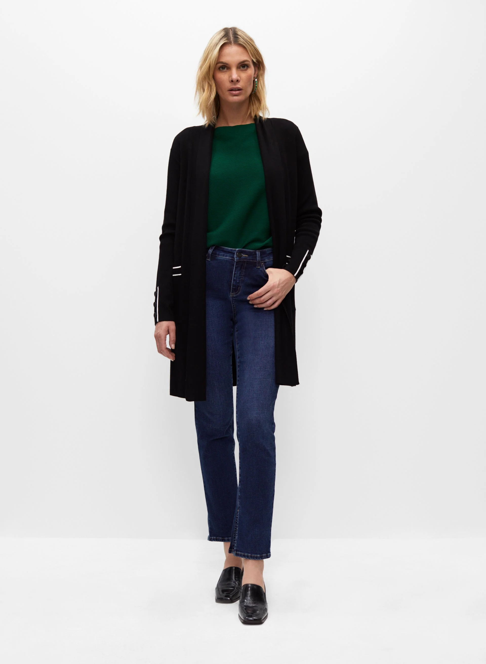 Dolman Sleeve Rib Knit Sweater - Image 3