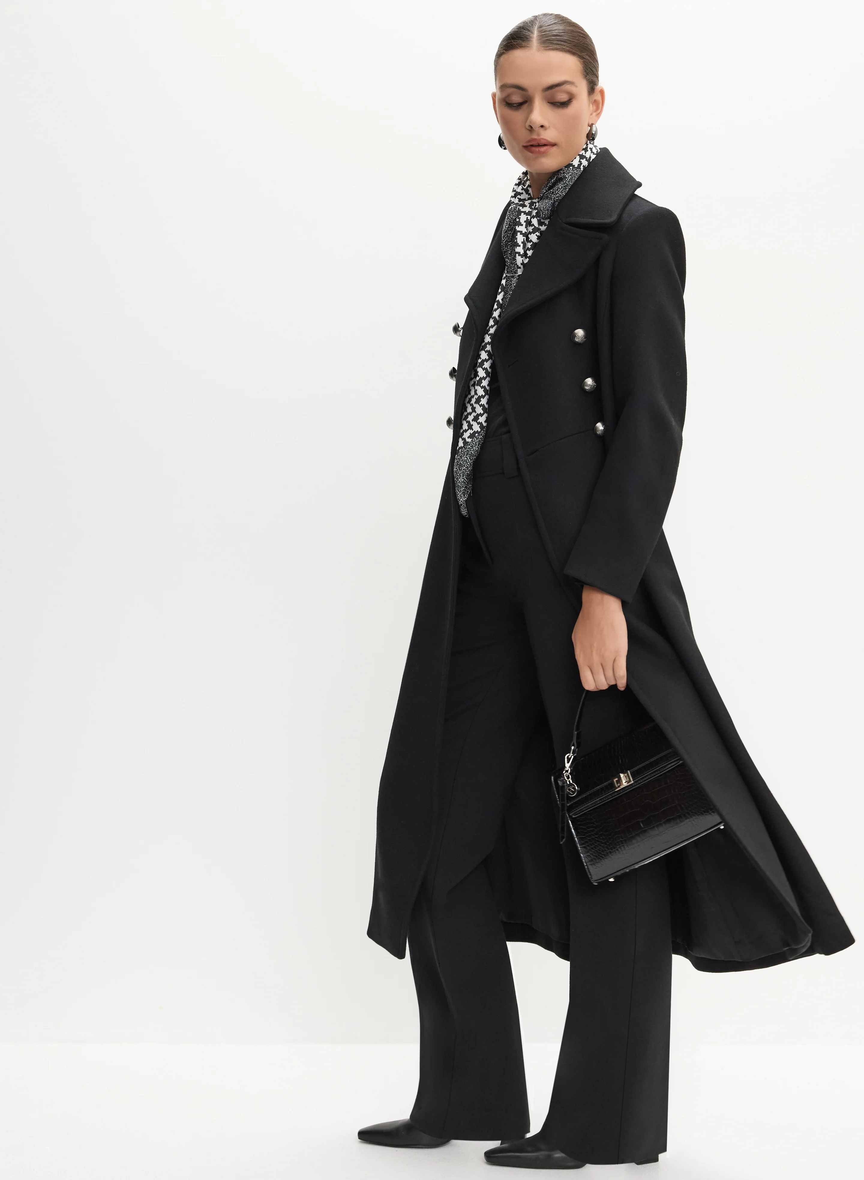 Double-Breasted Wool-Blend Coat - Image 3
