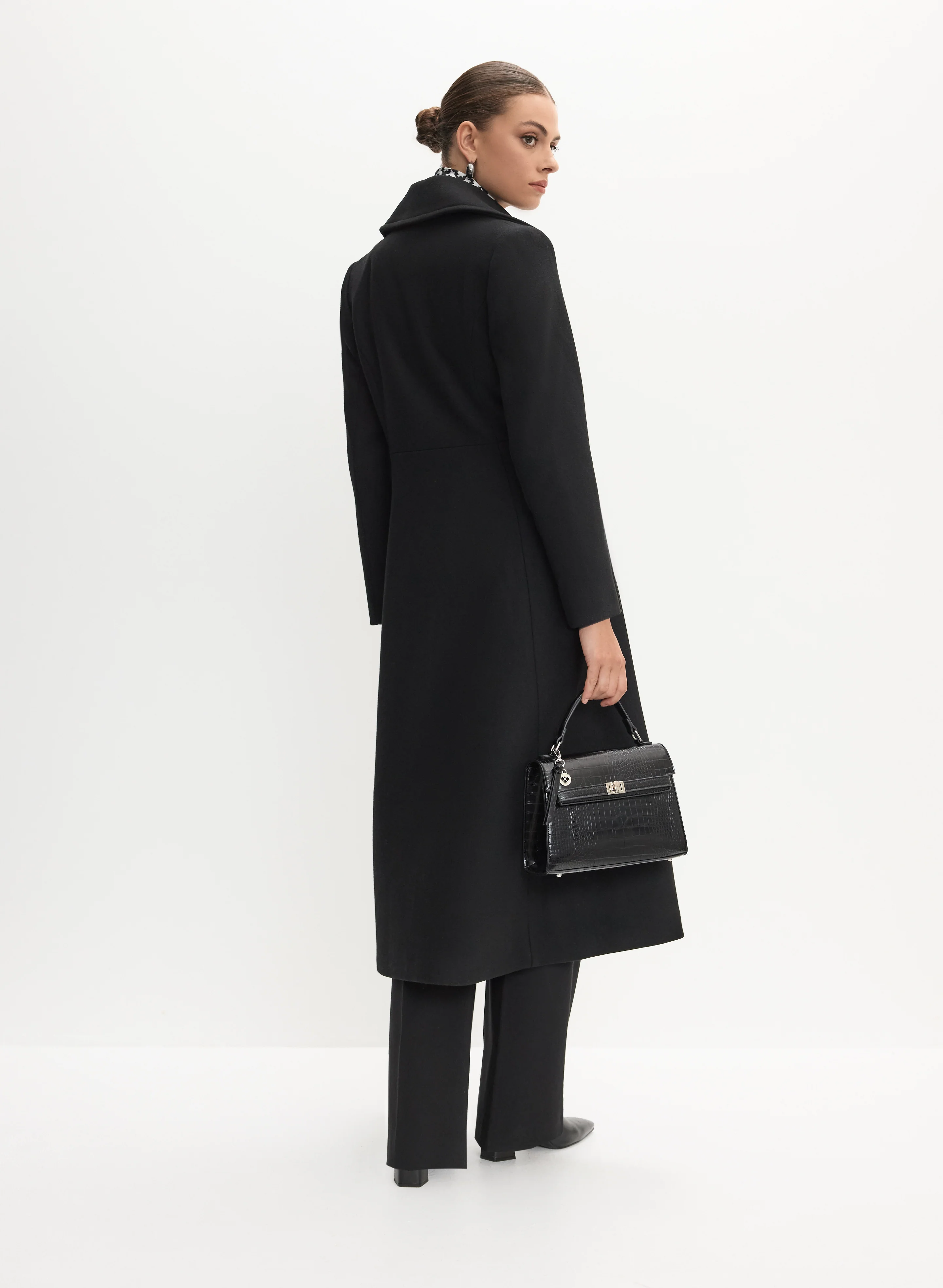 Double-Breasted Wool-Blend Coat - Image 4