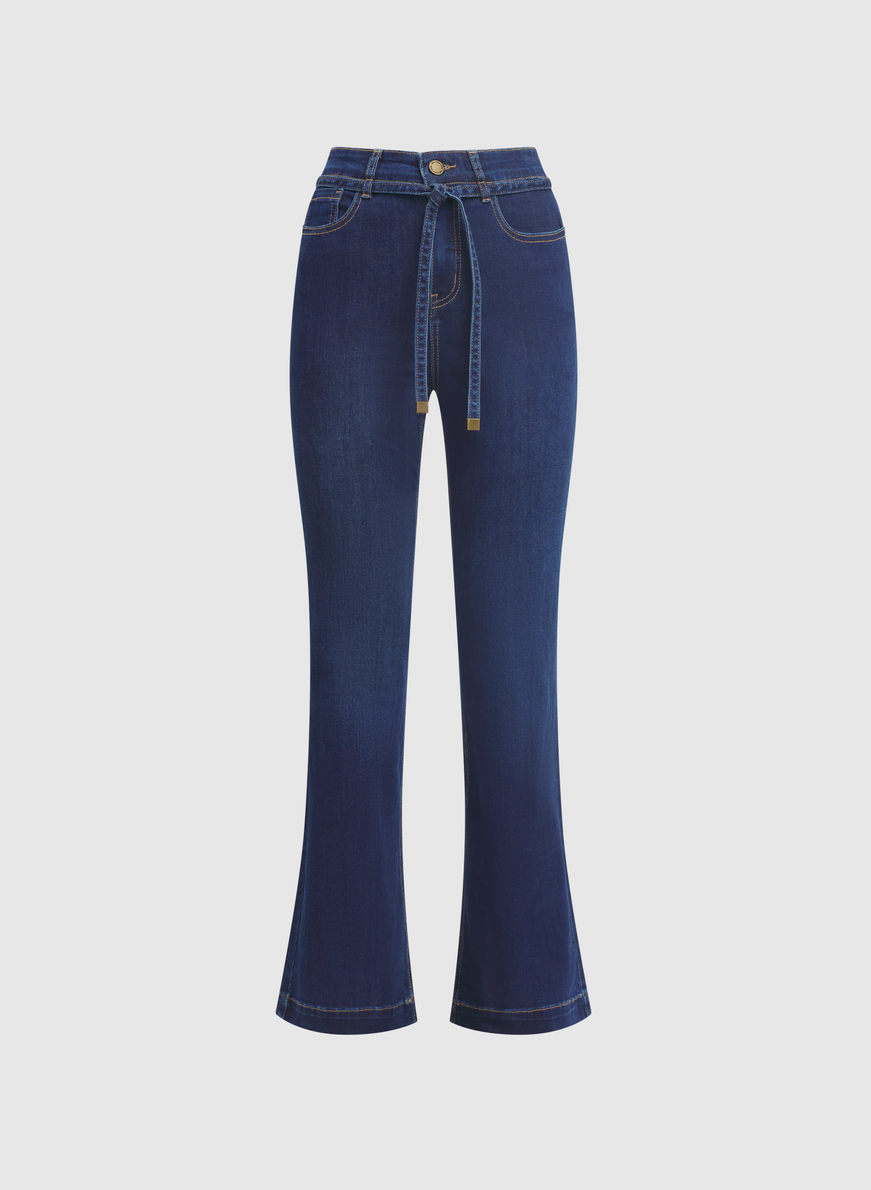 Drawstring Flare-Leg Jeans - Image 6