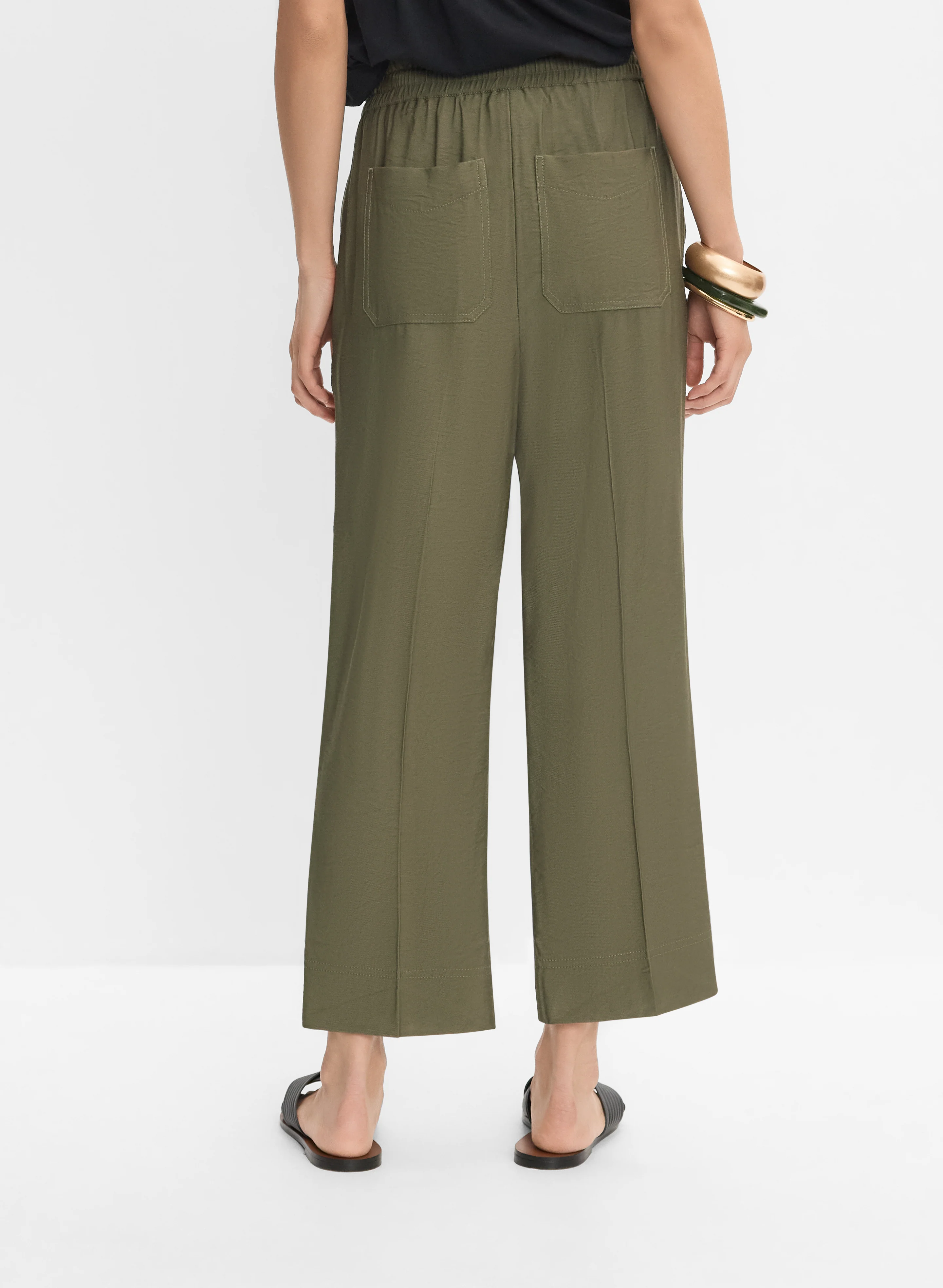 Drawstring Pull-On Capris - Image 2