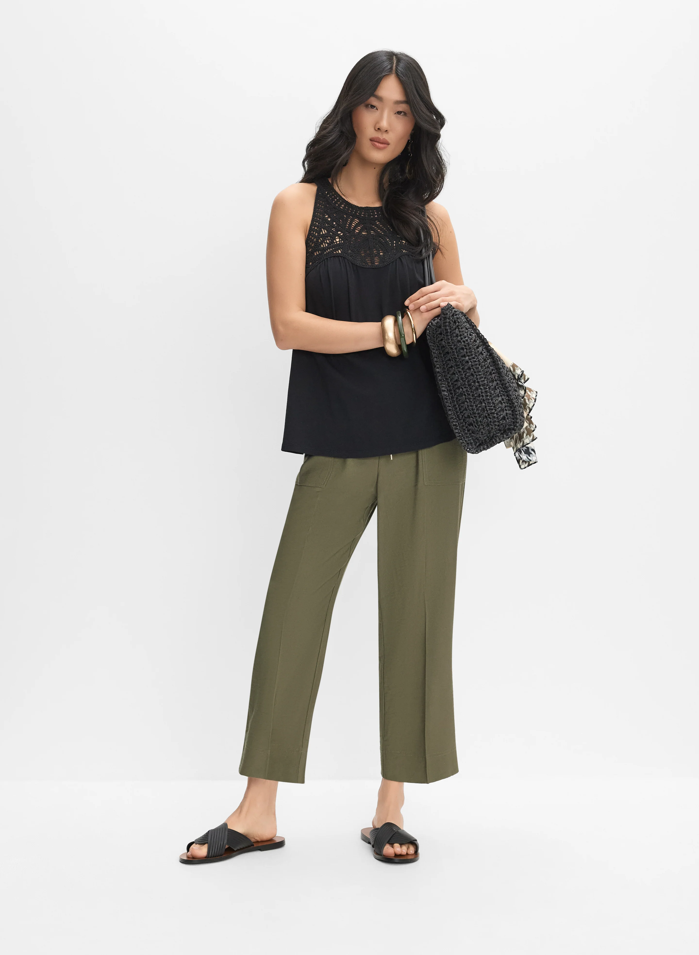 Drawstring Pull-On Capris - Image 5