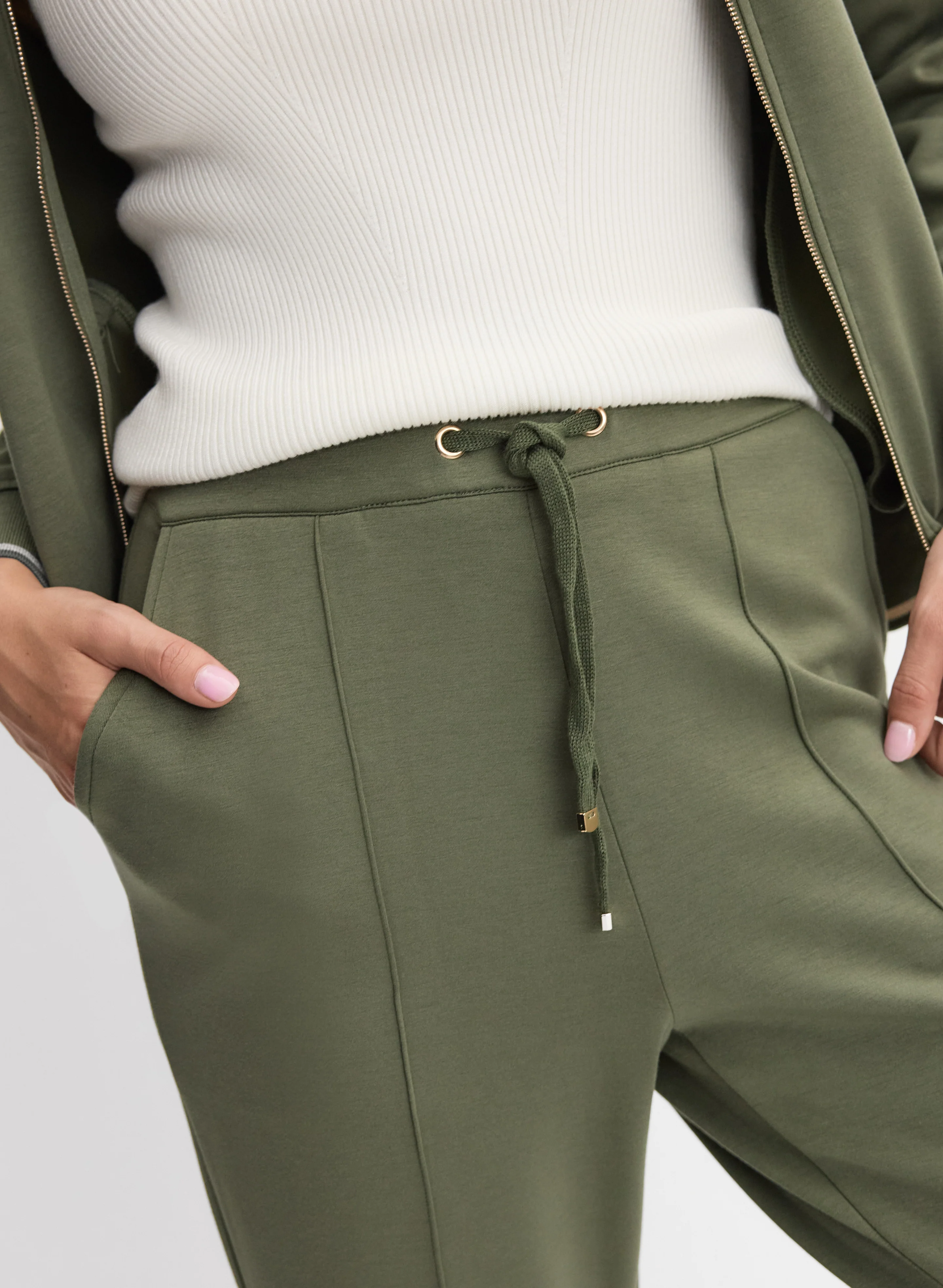 Drawstring Waist Straight-Leg Pants - Image 4
