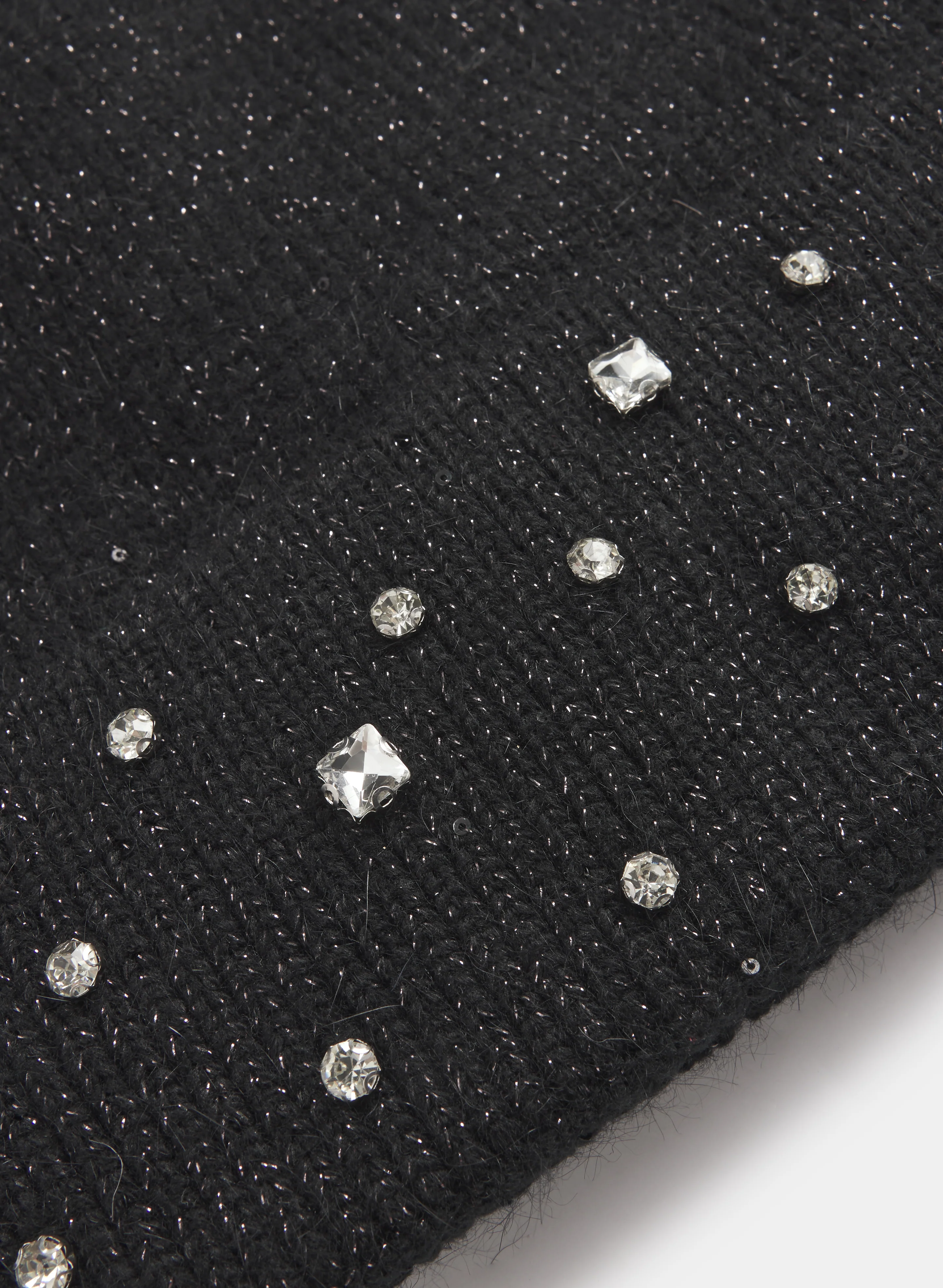 Embellished Glitter Knit Tuque - Image 2
