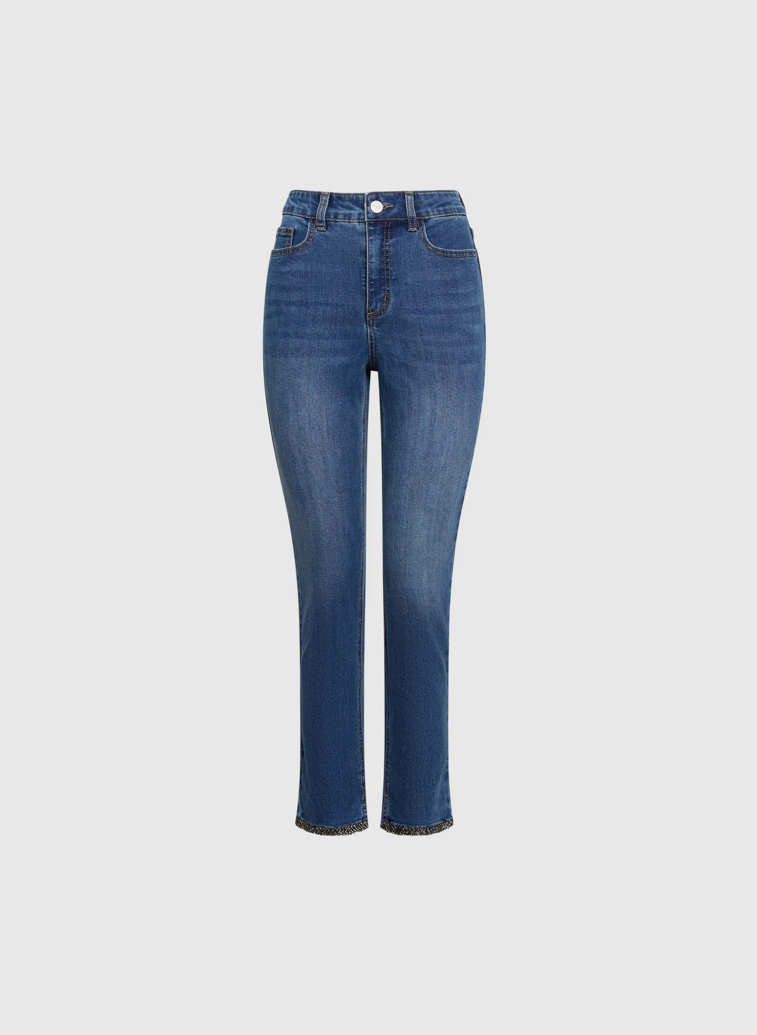 Embellished Hem Detail Jeans - Image 6