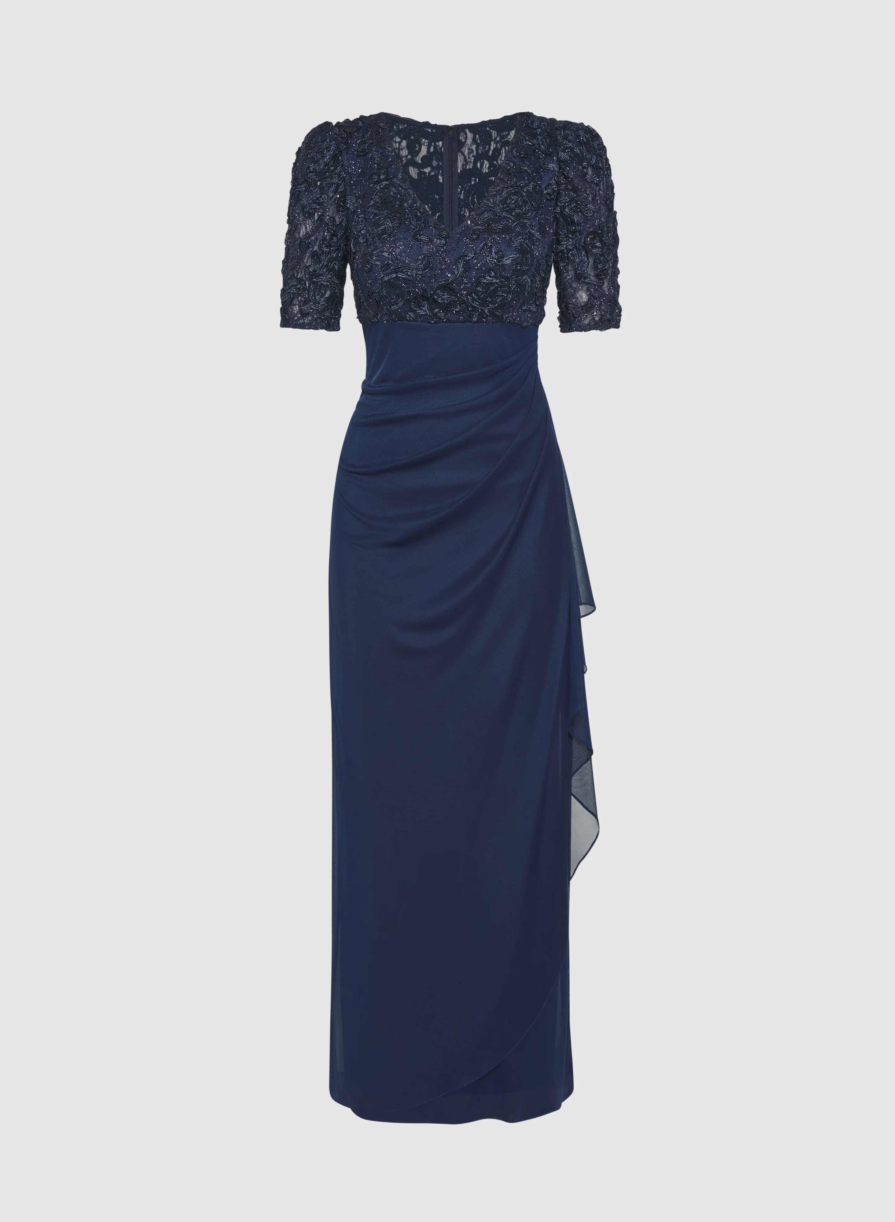 Alex Evenings - Embellished Soutache Embroidered Dress - Image 5