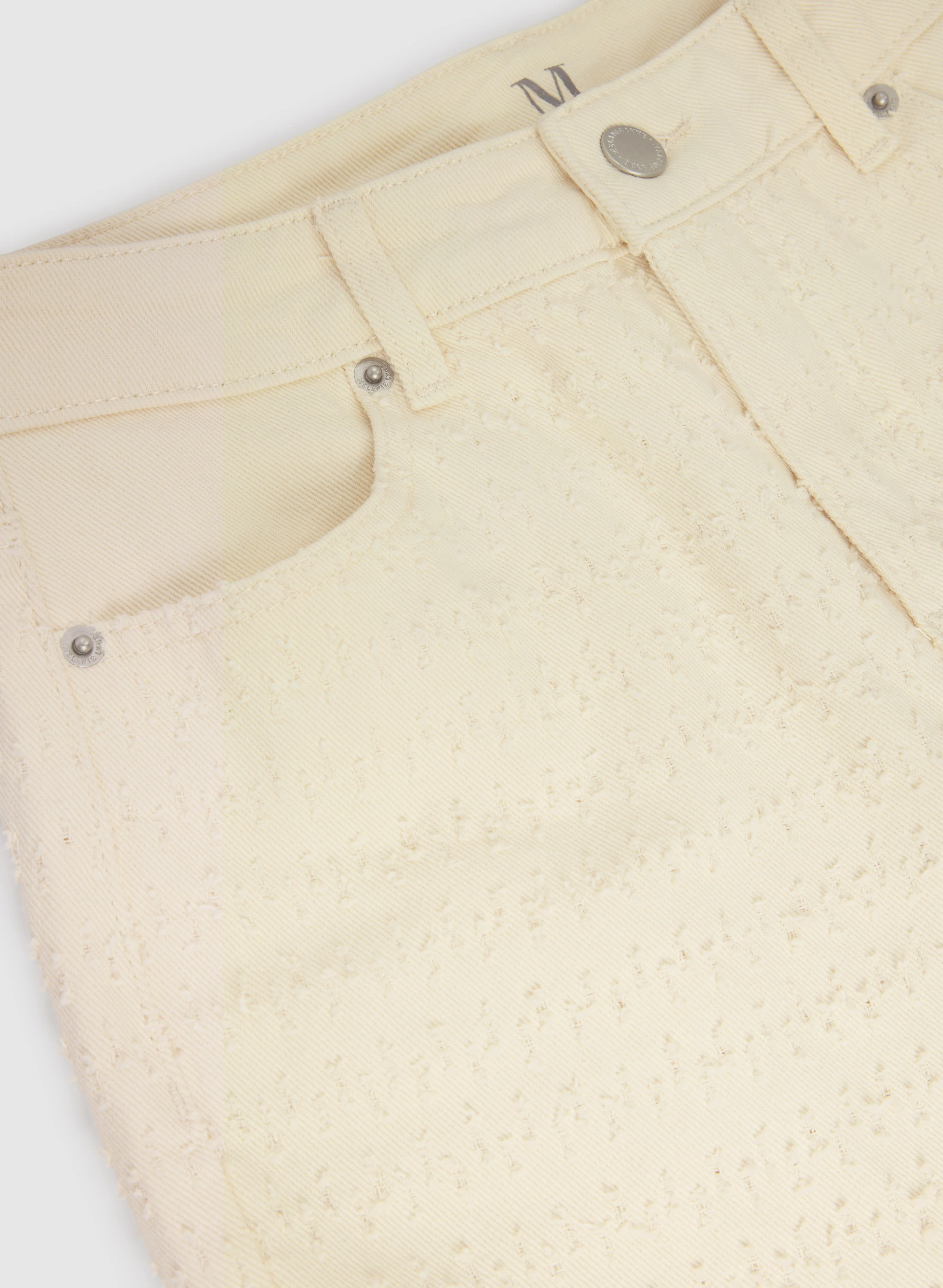 Embossed Wide-Leg Jeans - Image 7