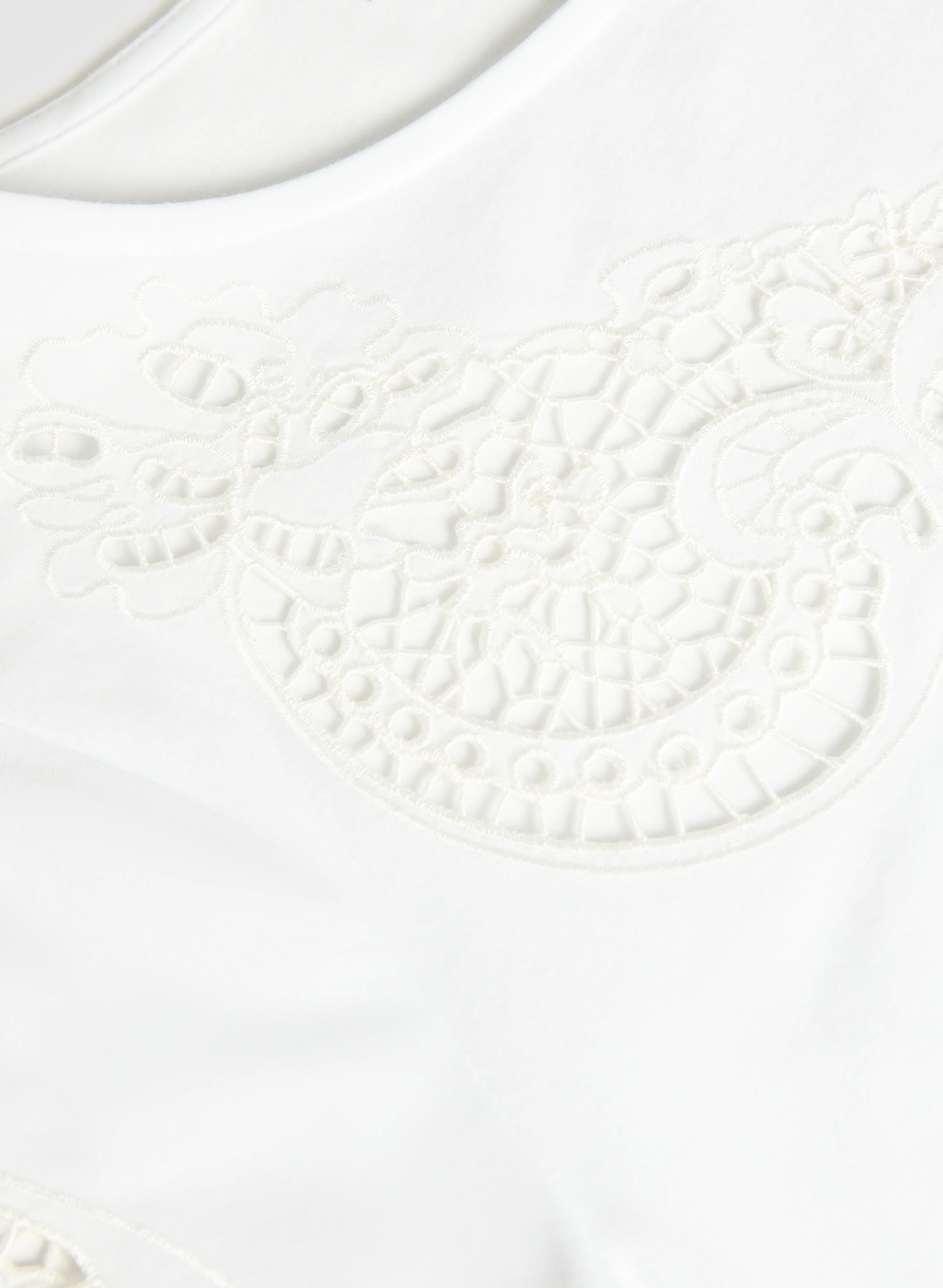 Cut-Out Embroidered T-Shirt - Image 7