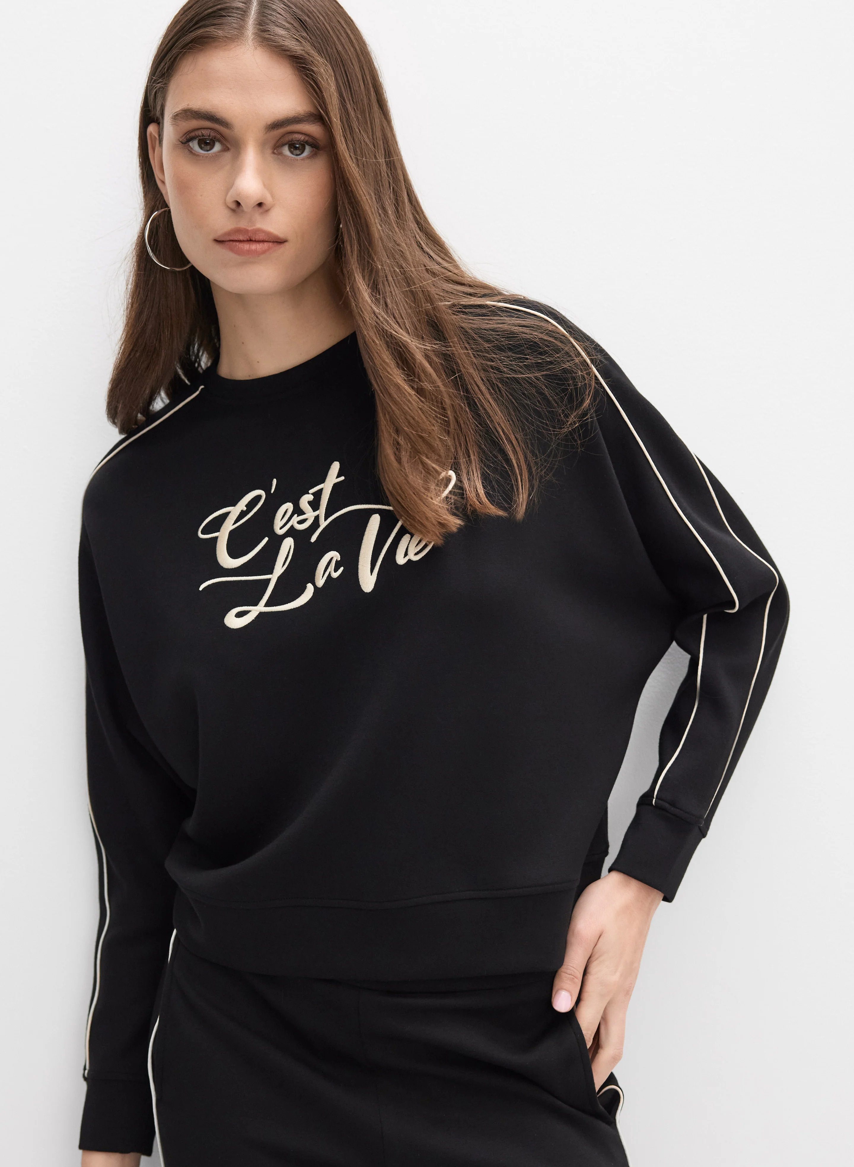 Embroidered Script Sweatshirt