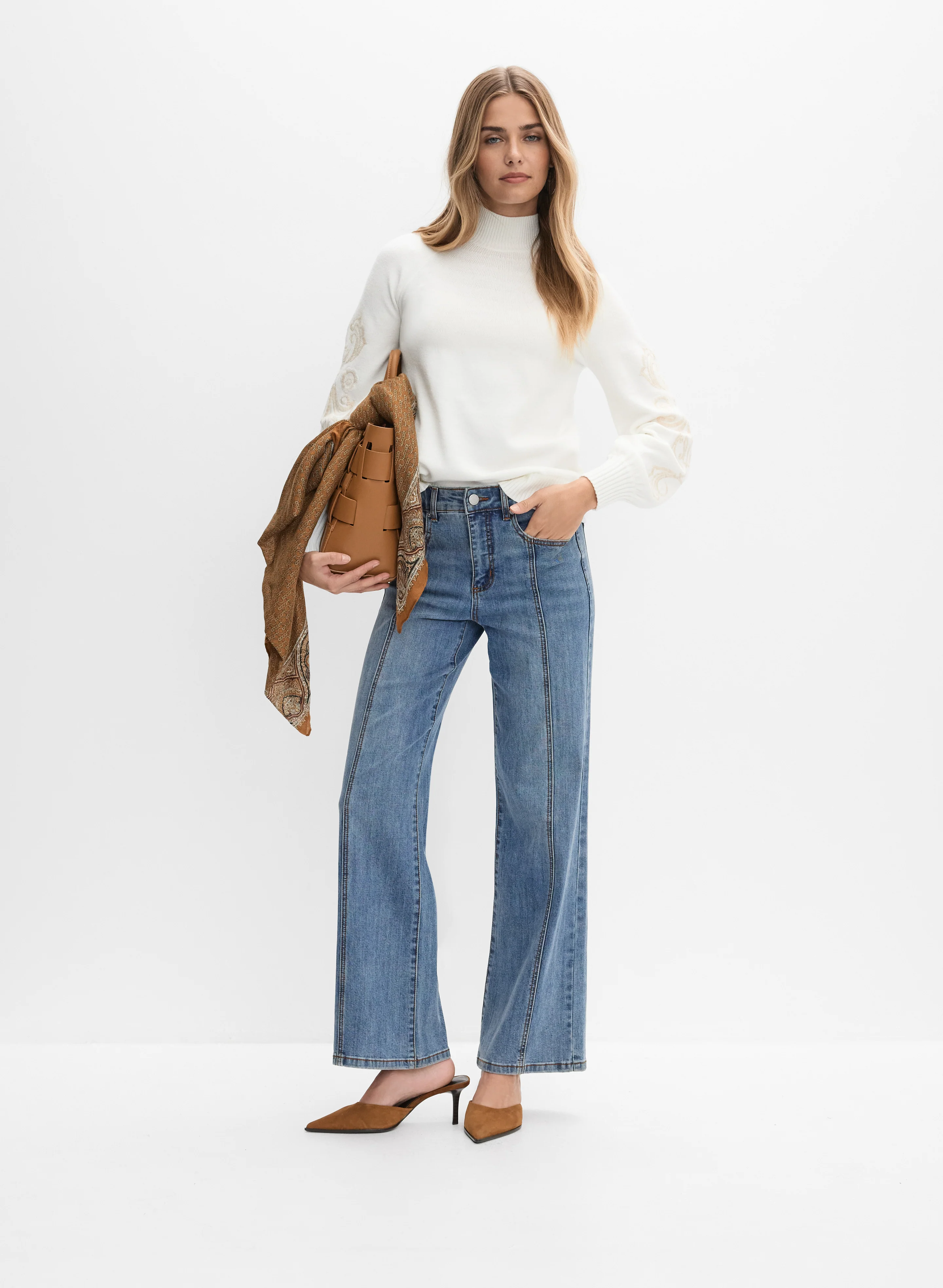 Embroidered Sleeve Sweater - Image 3