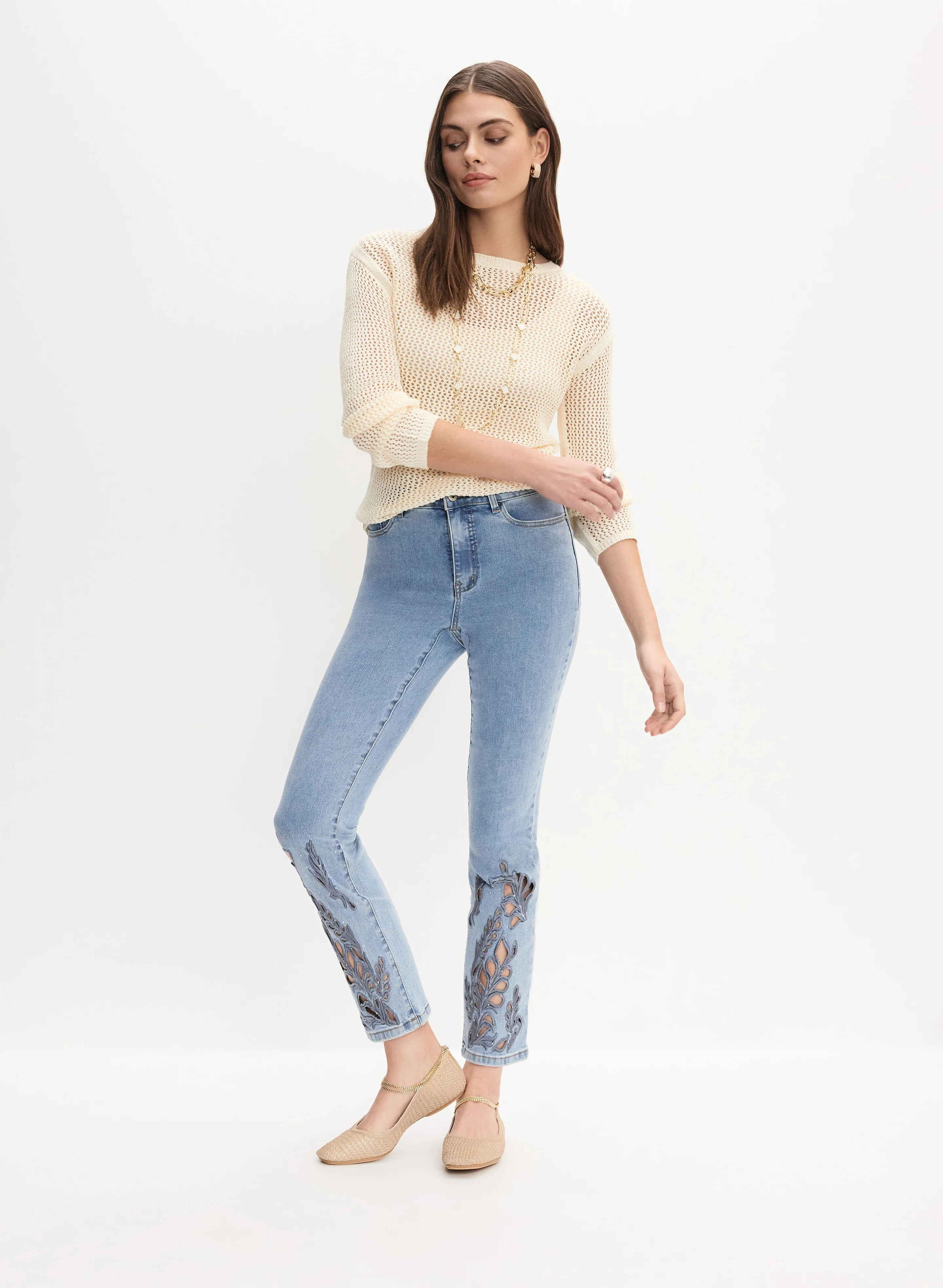 Embroidered Straight-Leg Jeans - Image 3