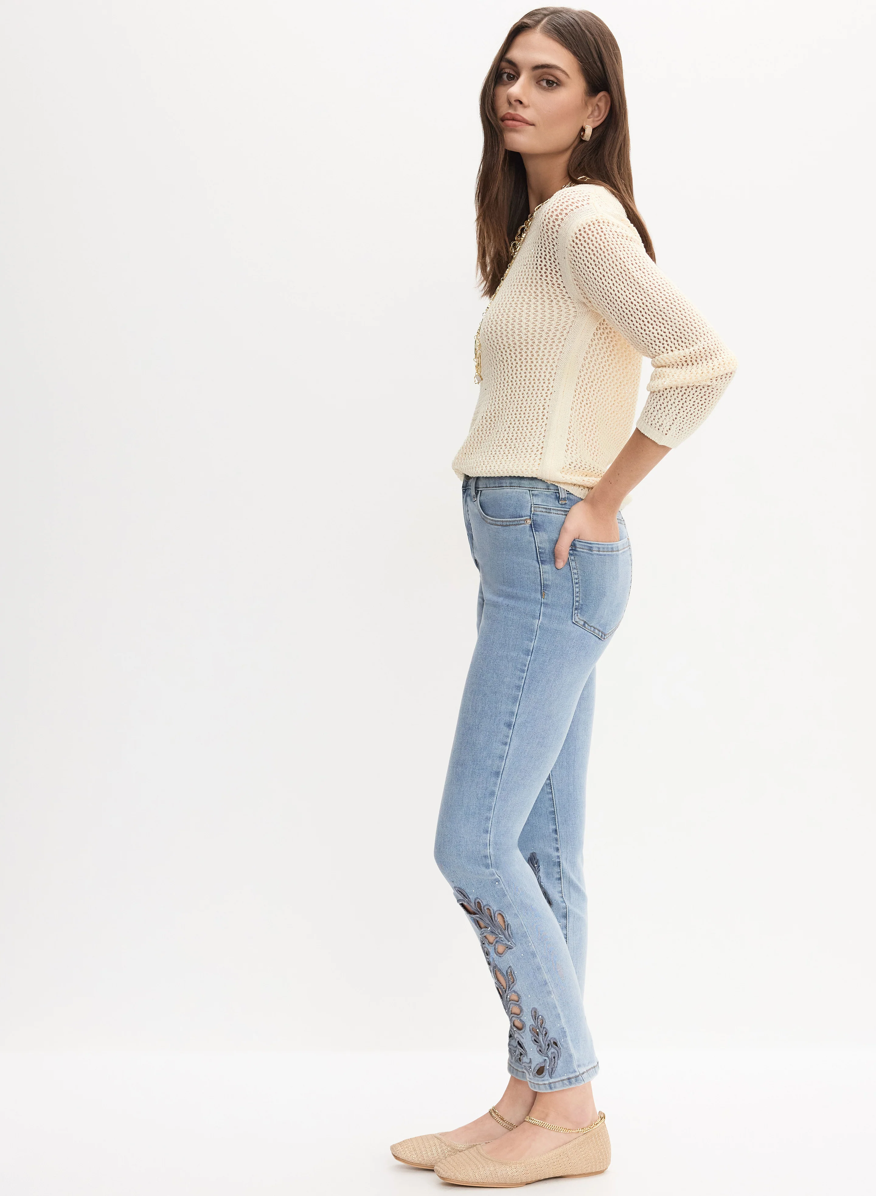 Embroidered Straight-Leg Jeans - Image 5