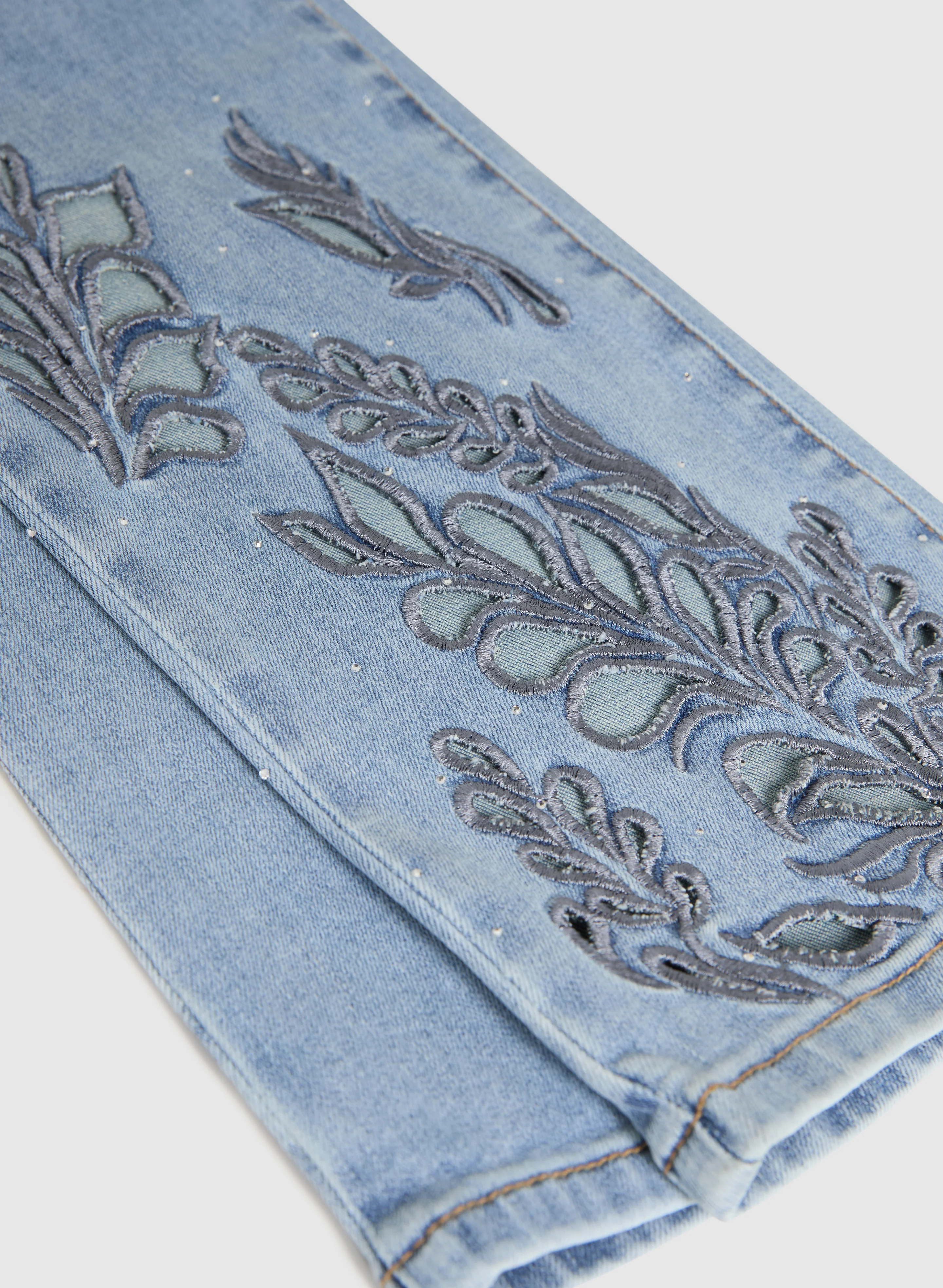 Embroidered Straight-Leg Jeans - Image 7