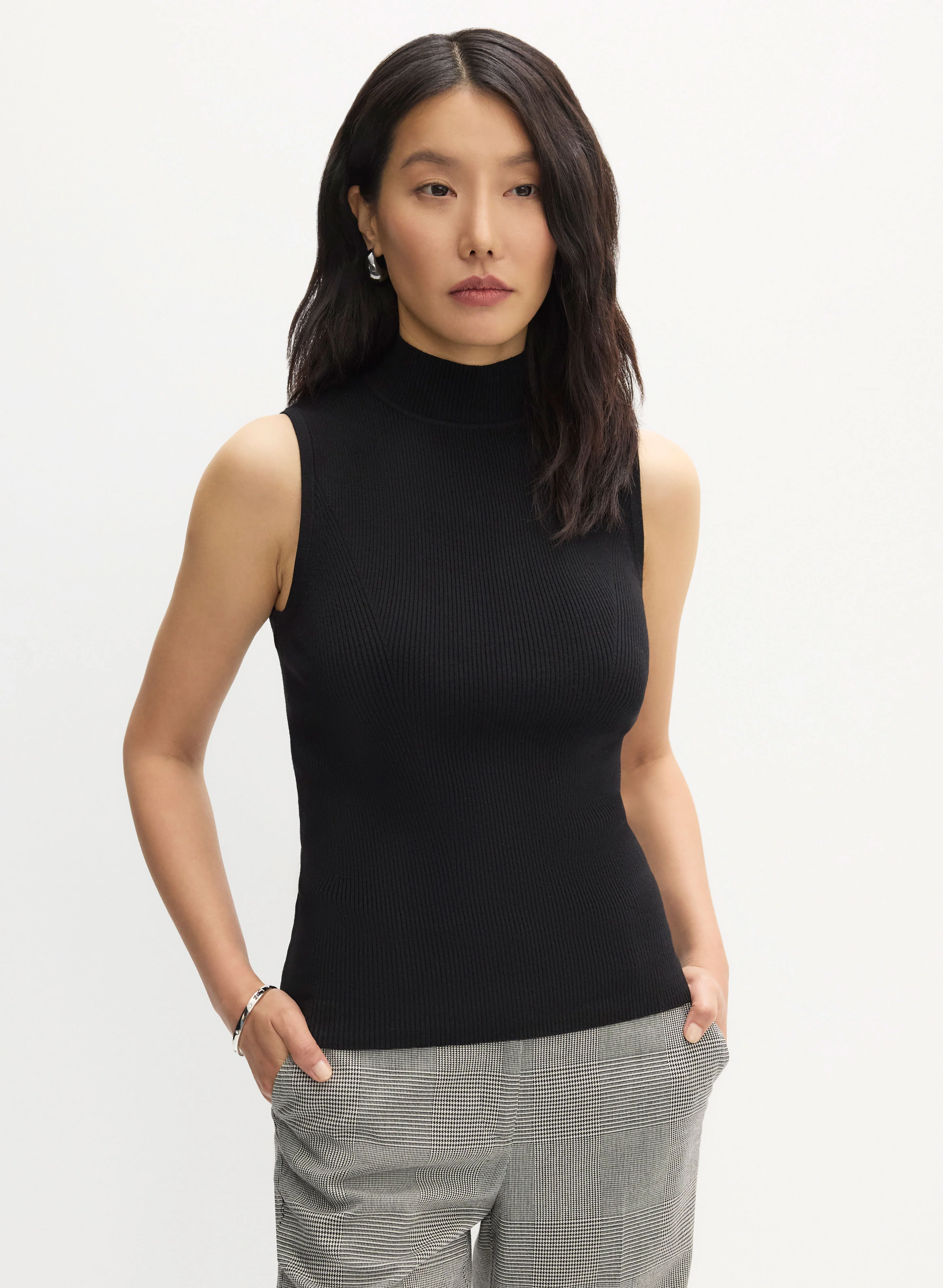 Essential Mock Neck Tank Top - Image 5