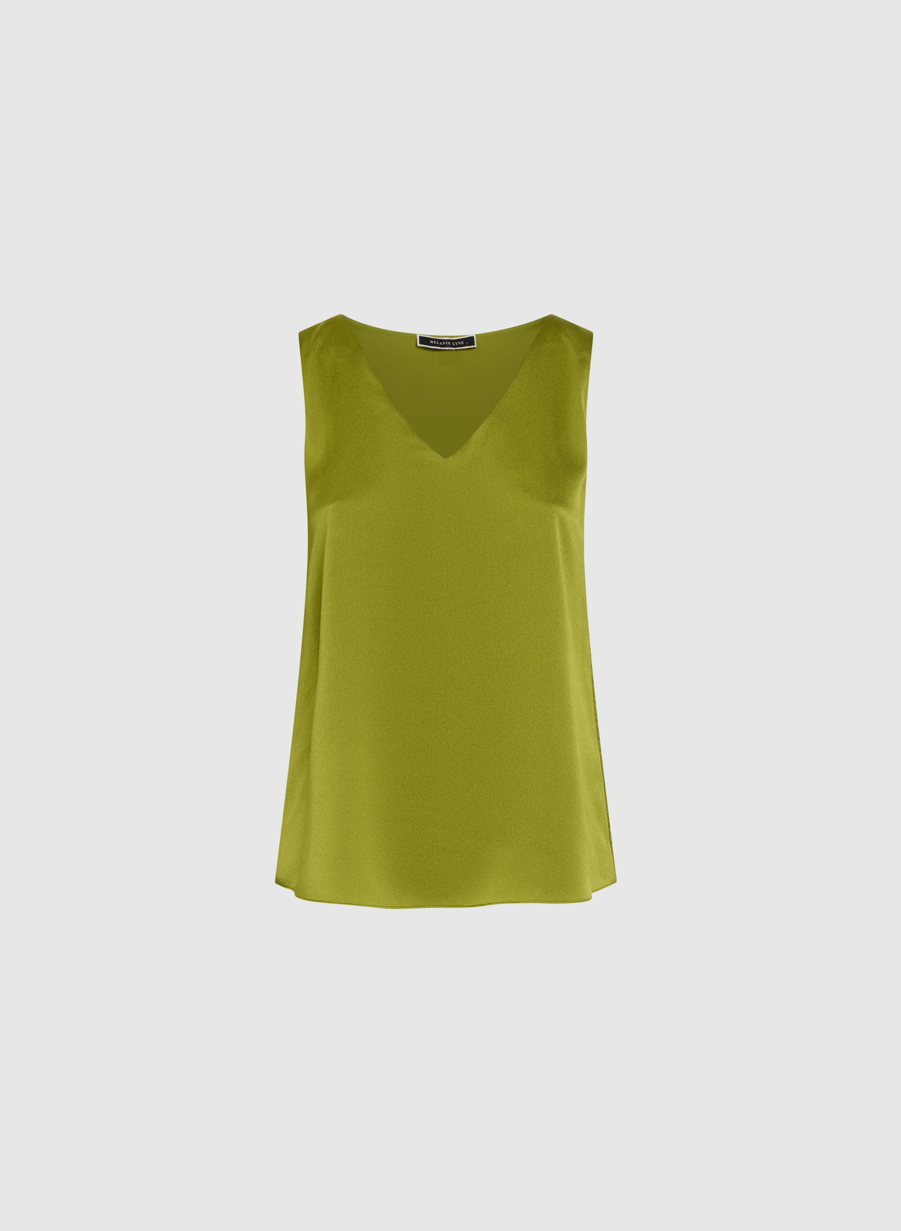 Essential V-Neck Satin Tank Top - Image 6