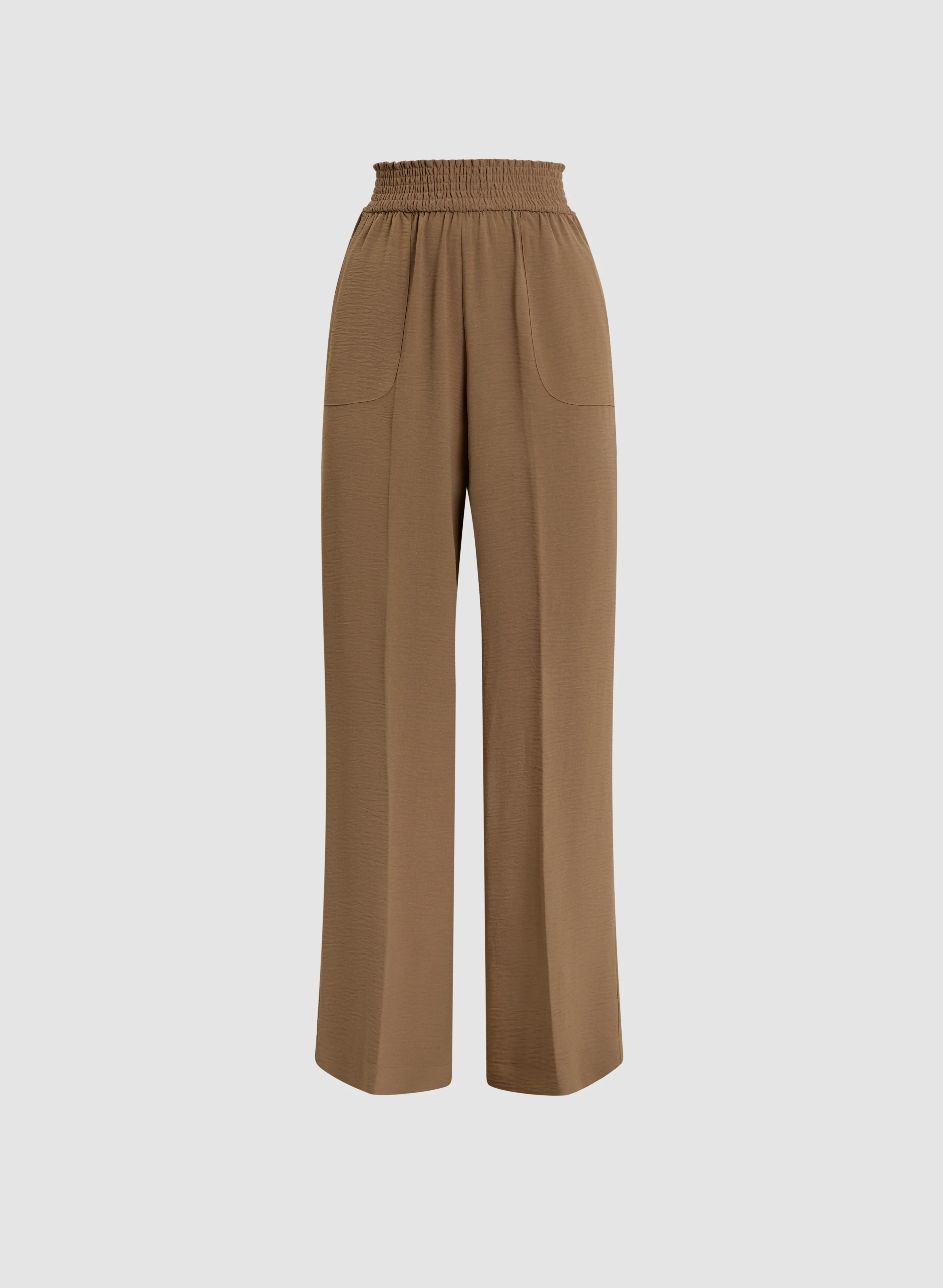 Shirred Waist Wide-Leg Pants - Image 6