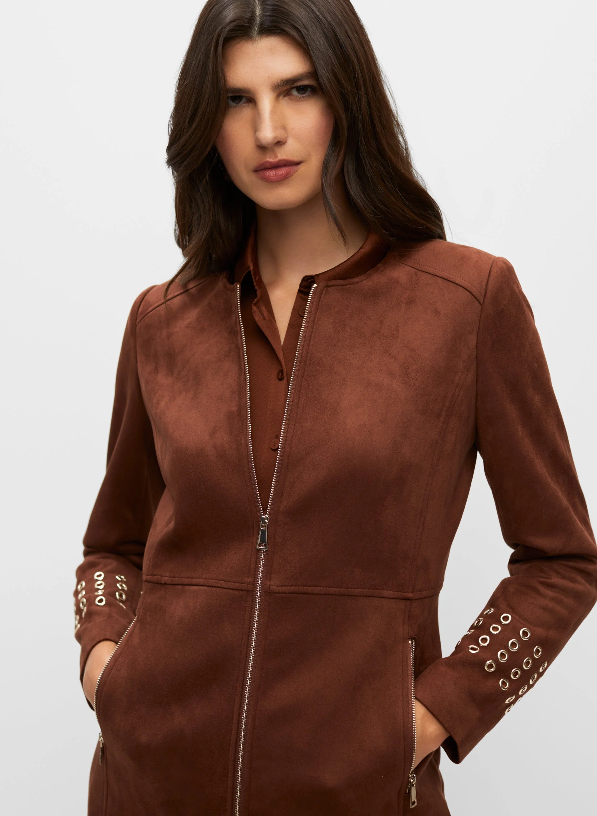 Eyelet Detail Redingote - Image 2