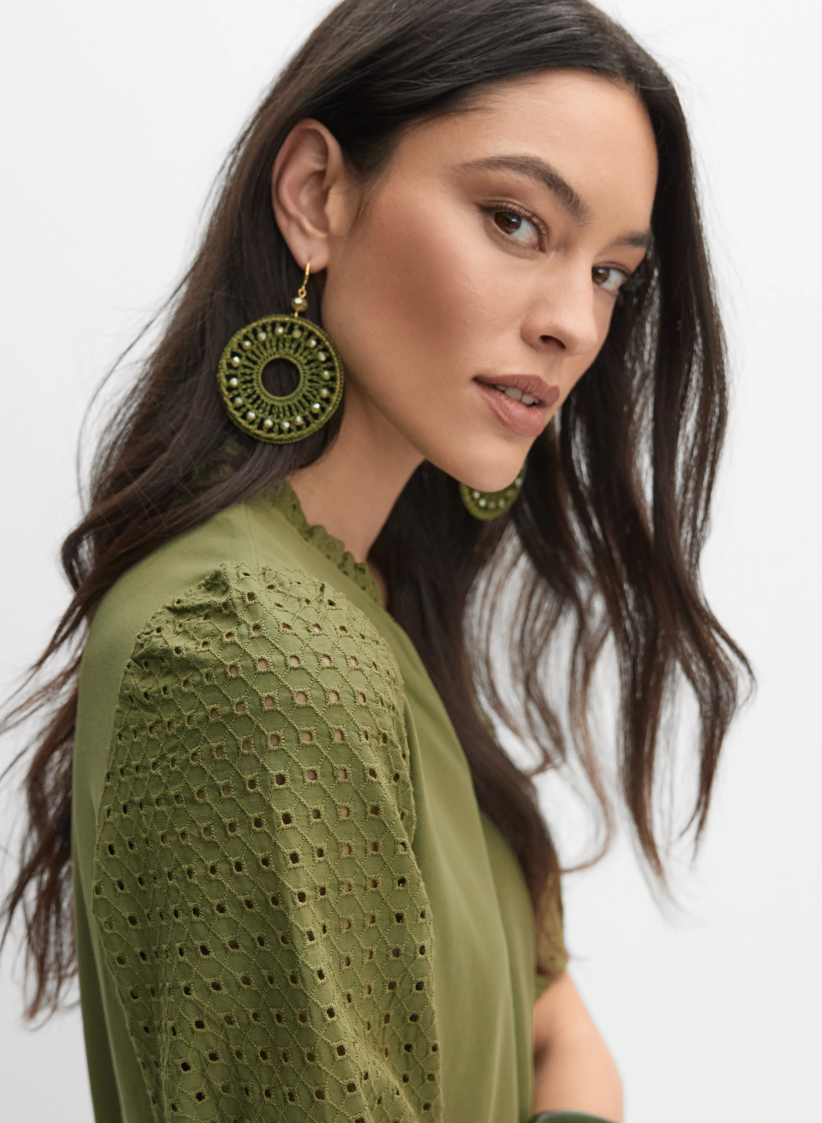 Eyelet Sleeve Top - Image 2