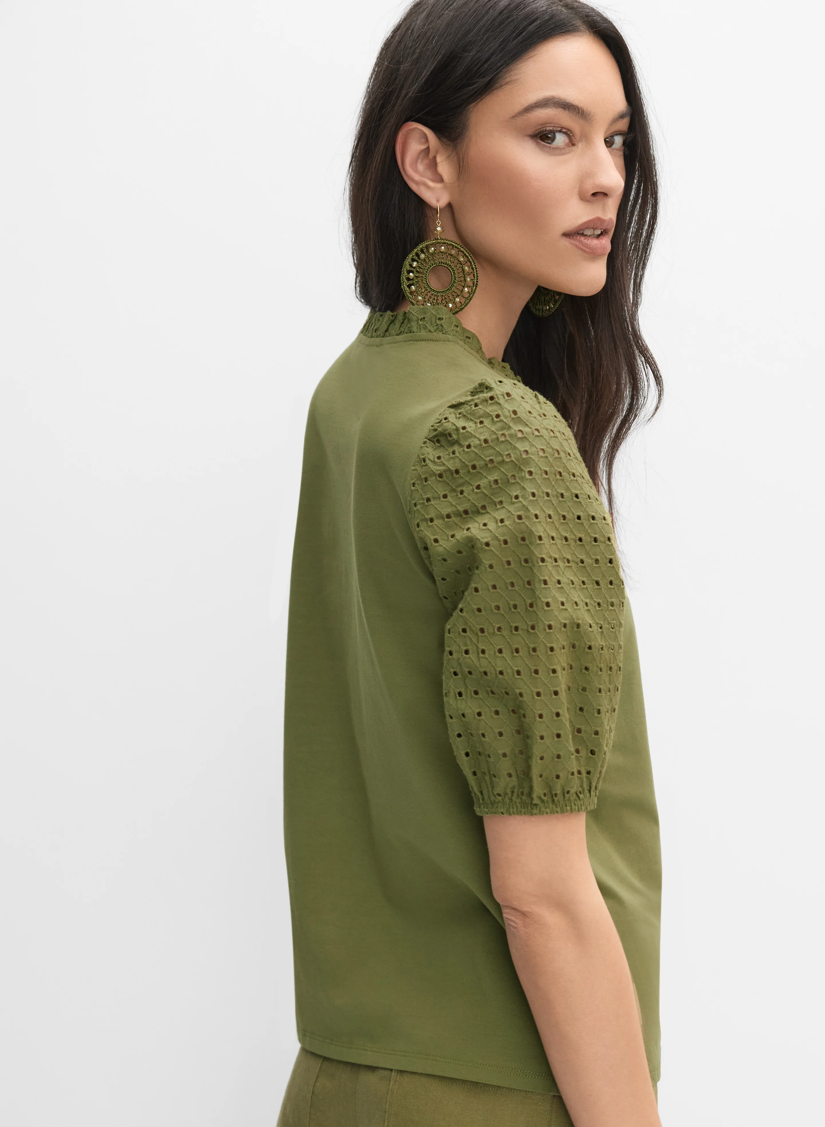 Eyelet Sleeve Top - Image 4