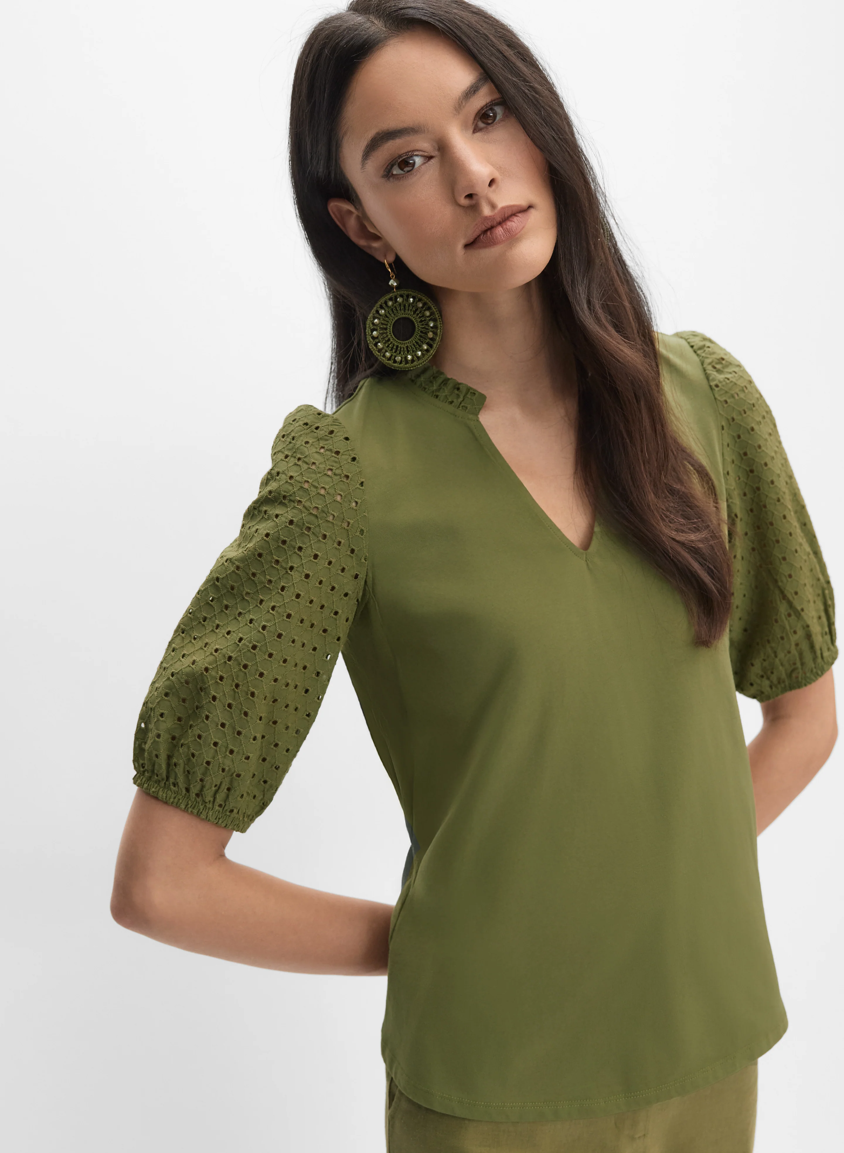 Eyelet Sleeve Top - Image 5